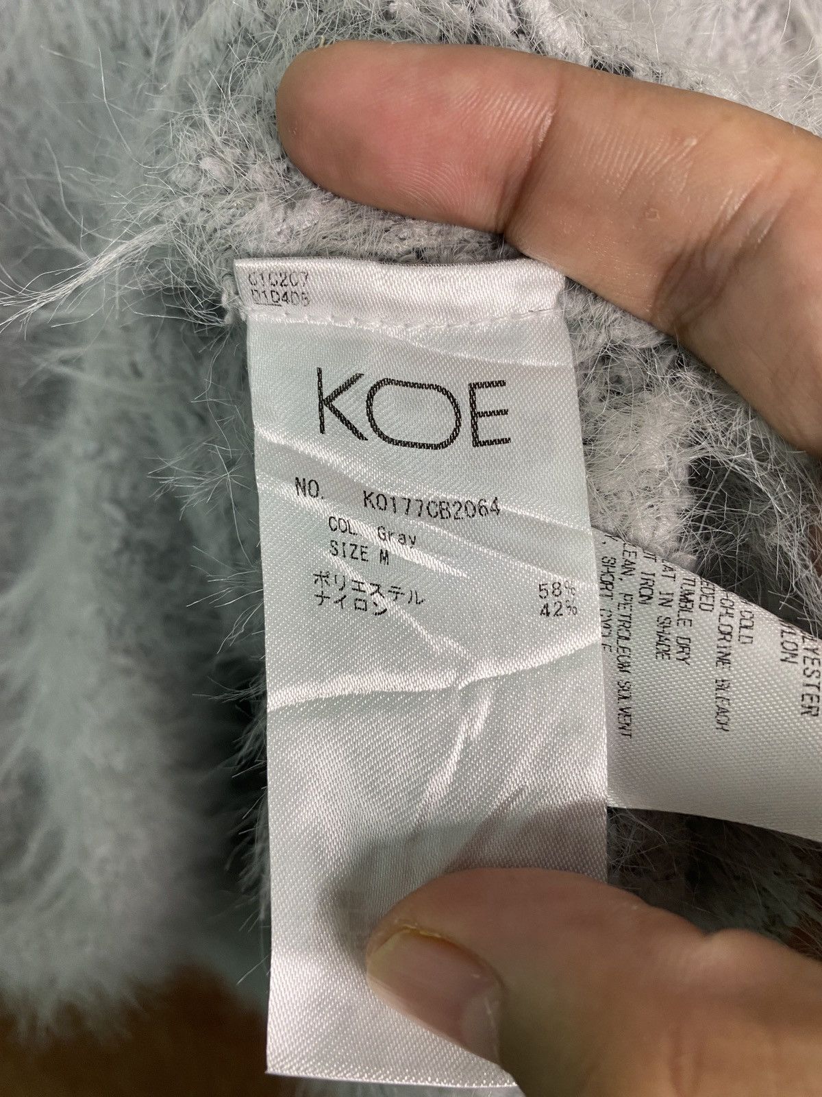 Homespun Knitwear × Japanese Brand DLS Koe Grey Soft Fur Shag Shaggy Mohair Knitwear #BB583 Size US M / EU 48-50 / 2 - 7 Thumbnail