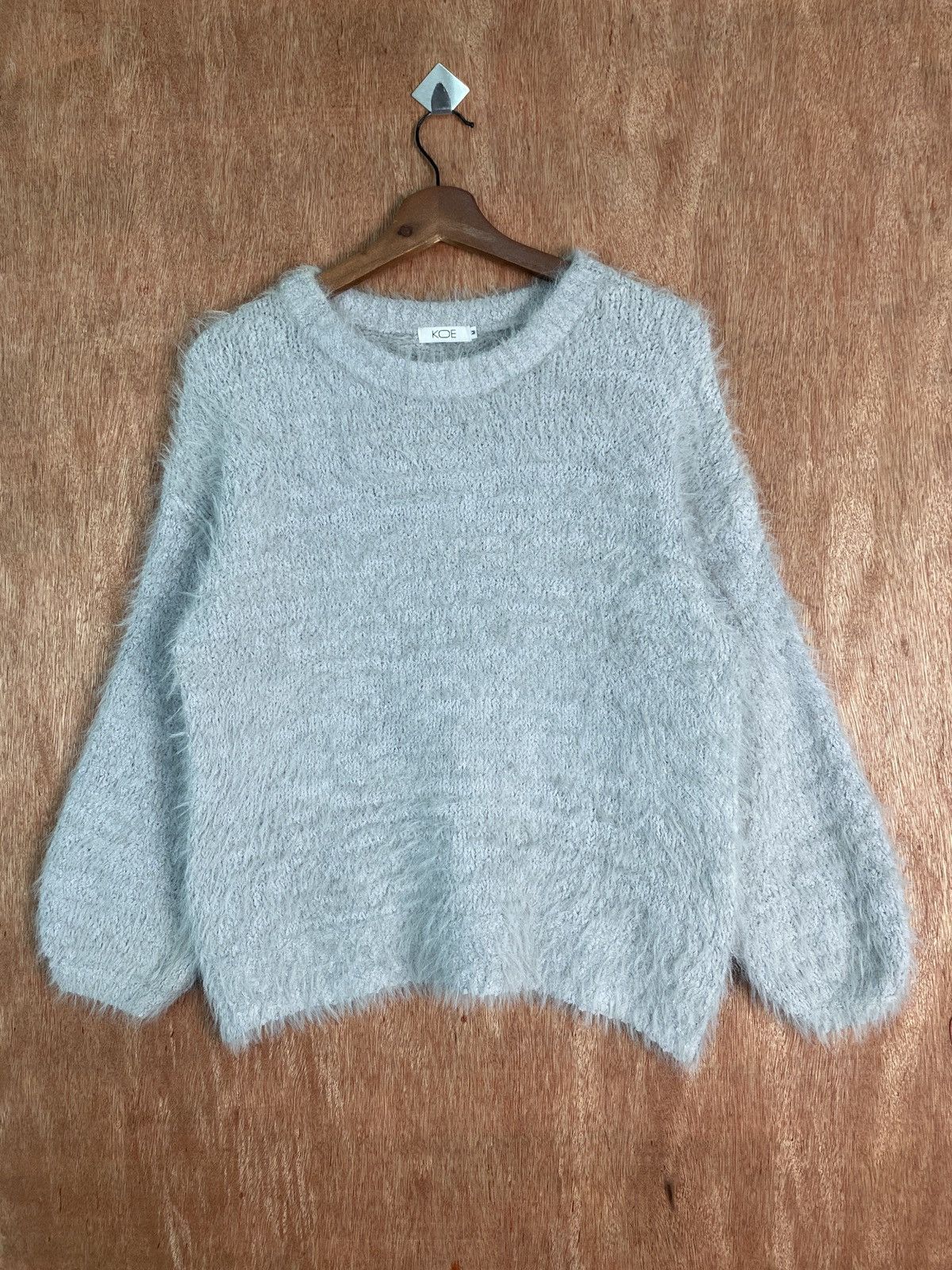 Homespun Knitwear × Japanese Brand DLS Koe Grey Soft Fur Shag Shaggy Mohair Knitwear #BB583 Size US M / EU 48-50 / 2 - 1 Thumbnail