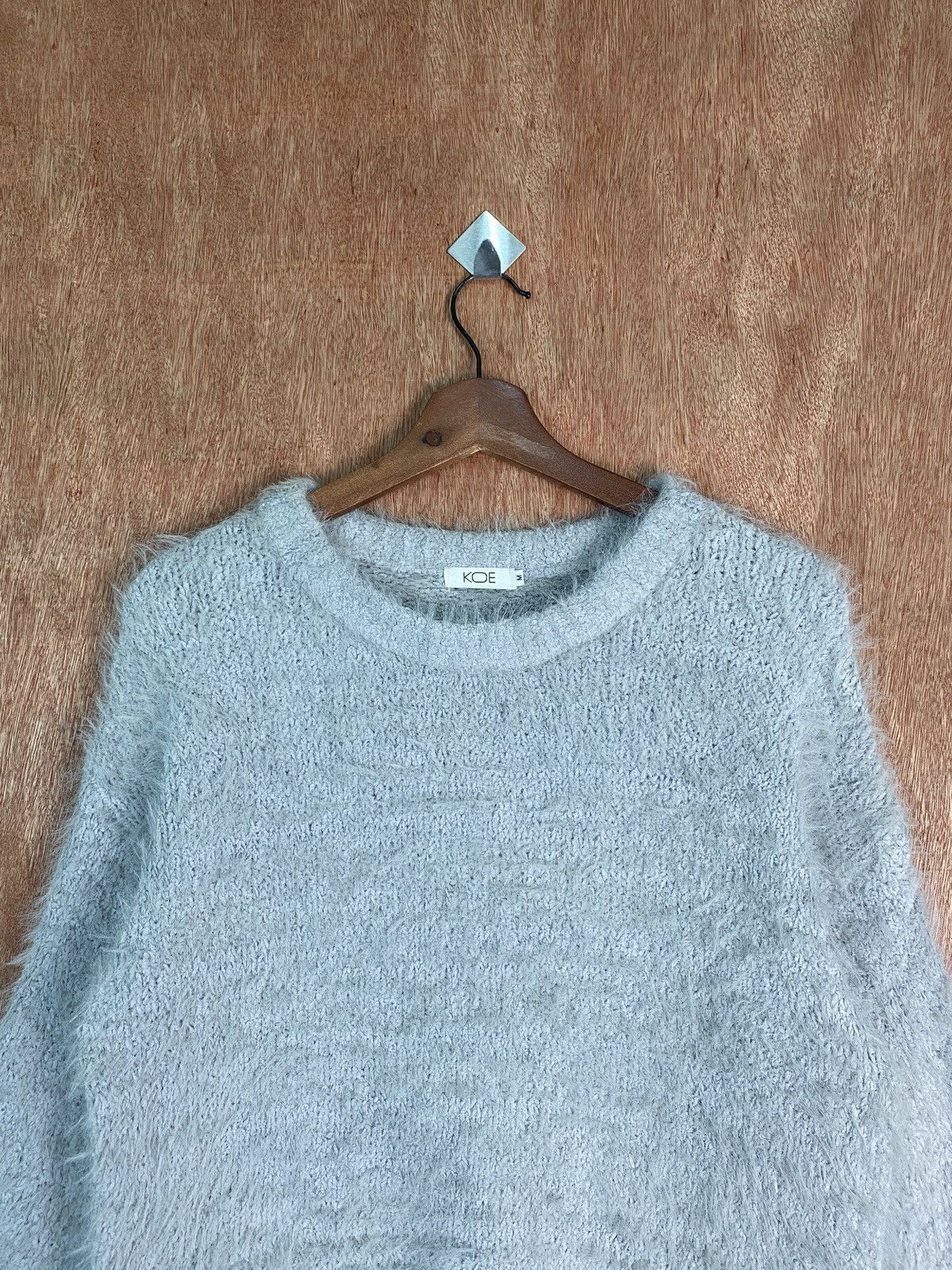 Homespun Knitwear × Japanese Brand DLS Koe Grey Soft Fur Shag Shaggy Mohair Knitwear #BB583 Size US M / EU 48-50 / 2 - 2 Thumbnail
