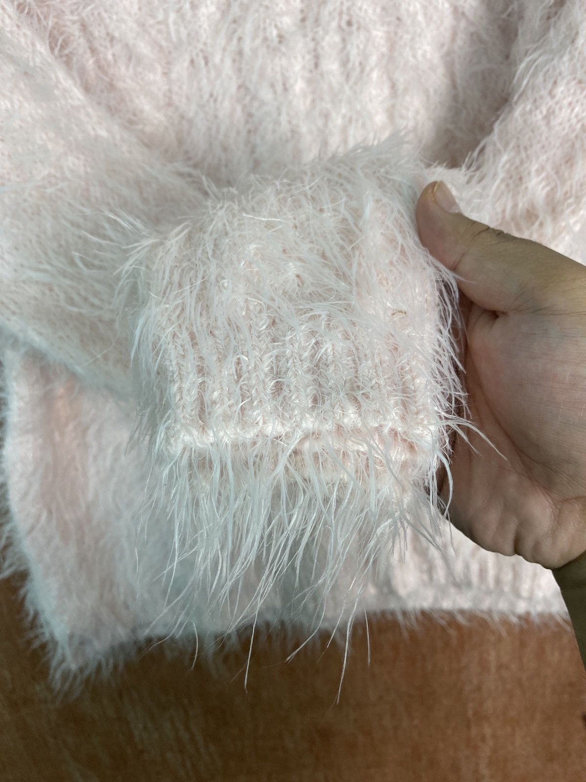 Aran Isles Knitwear × Japanese Brand DLS Natural Beauty Shag Shaggy Fur Mohair Knitwear #BB577 Size M / US 6-8 / IT 42-44 - 10 Thumbnail