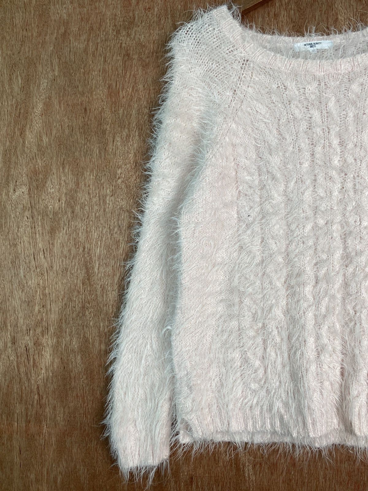 Aran Isles Knitwear × Japanese Brand DLS Natural Beauty Shag Shaggy Fur Mohair Knitwear #BB577 Size M / US 6-8 / IT 42-44 - 4 Thumbnail