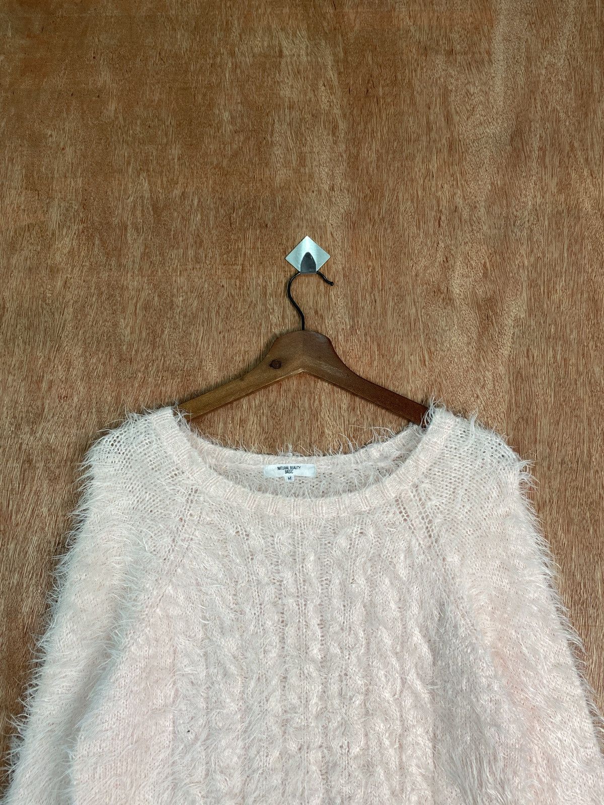 Aran Isles Knitwear × Japanese Brand DLS Natural Beauty Shag Shaggy Fur Mohair Knitwear #BB577 Size M / US 6-8 / IT 42-44 - 2 Thumbnail