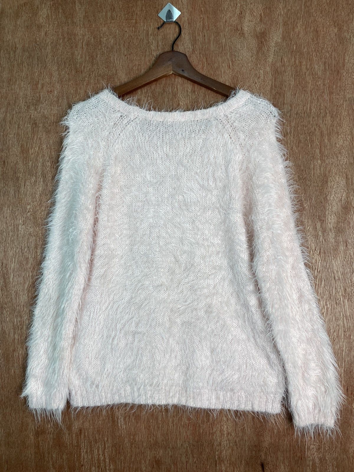 Aran Isles Knitwear × Japanese Brand DLS Natural Beauty Shag Shaggy Fur Mohair Knitwear #BB577 Size M / US 6-8 / IT 42-44 - 7 Thumbnail