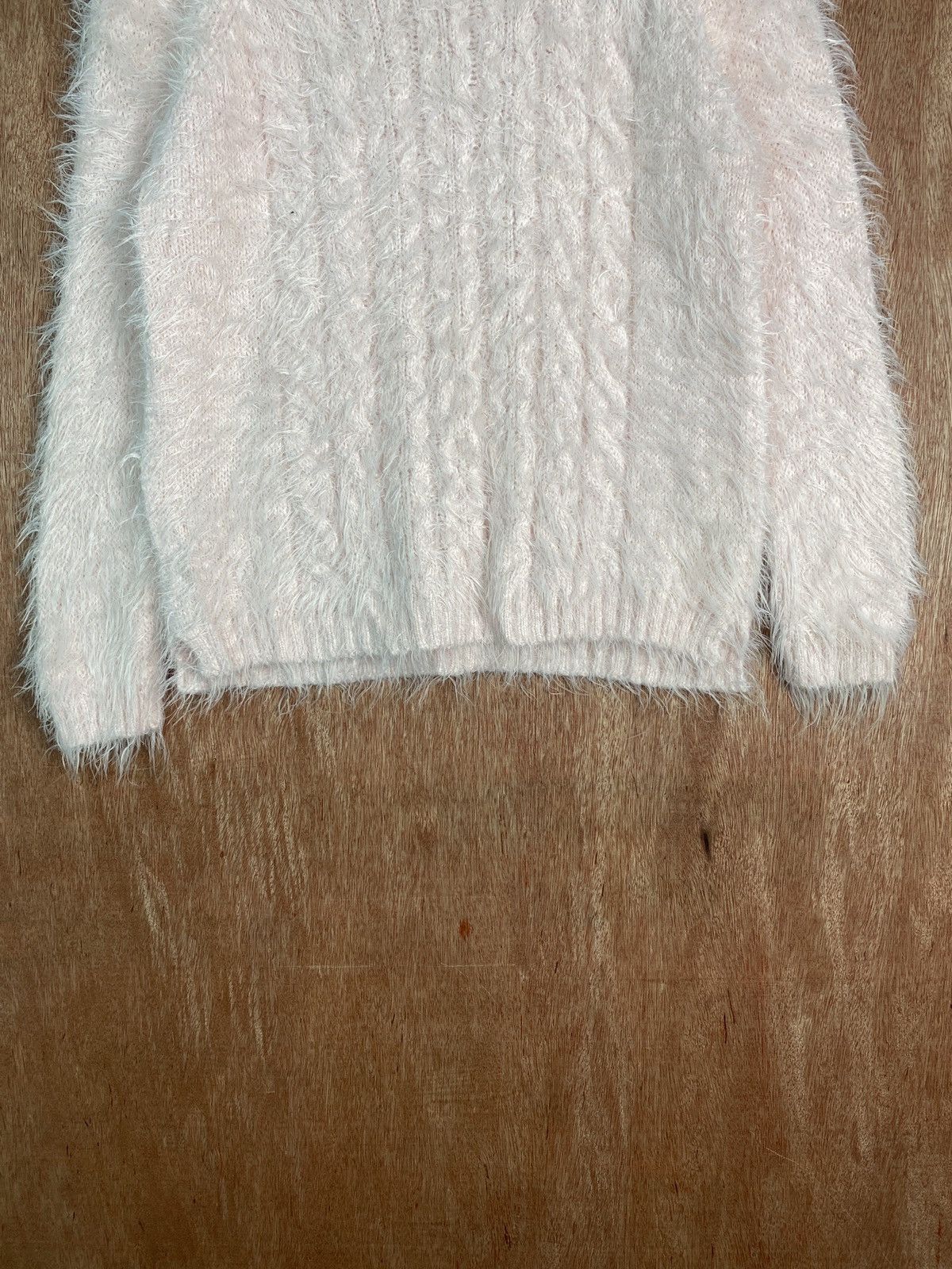 Aran Isles Knitwear × Japanese Brand DLS Natural Beauty Shag Shaggy Fur Mohair Knitwear #BB577 Size M / US 6-8 / IT 42-44 - 3 Thumbnail