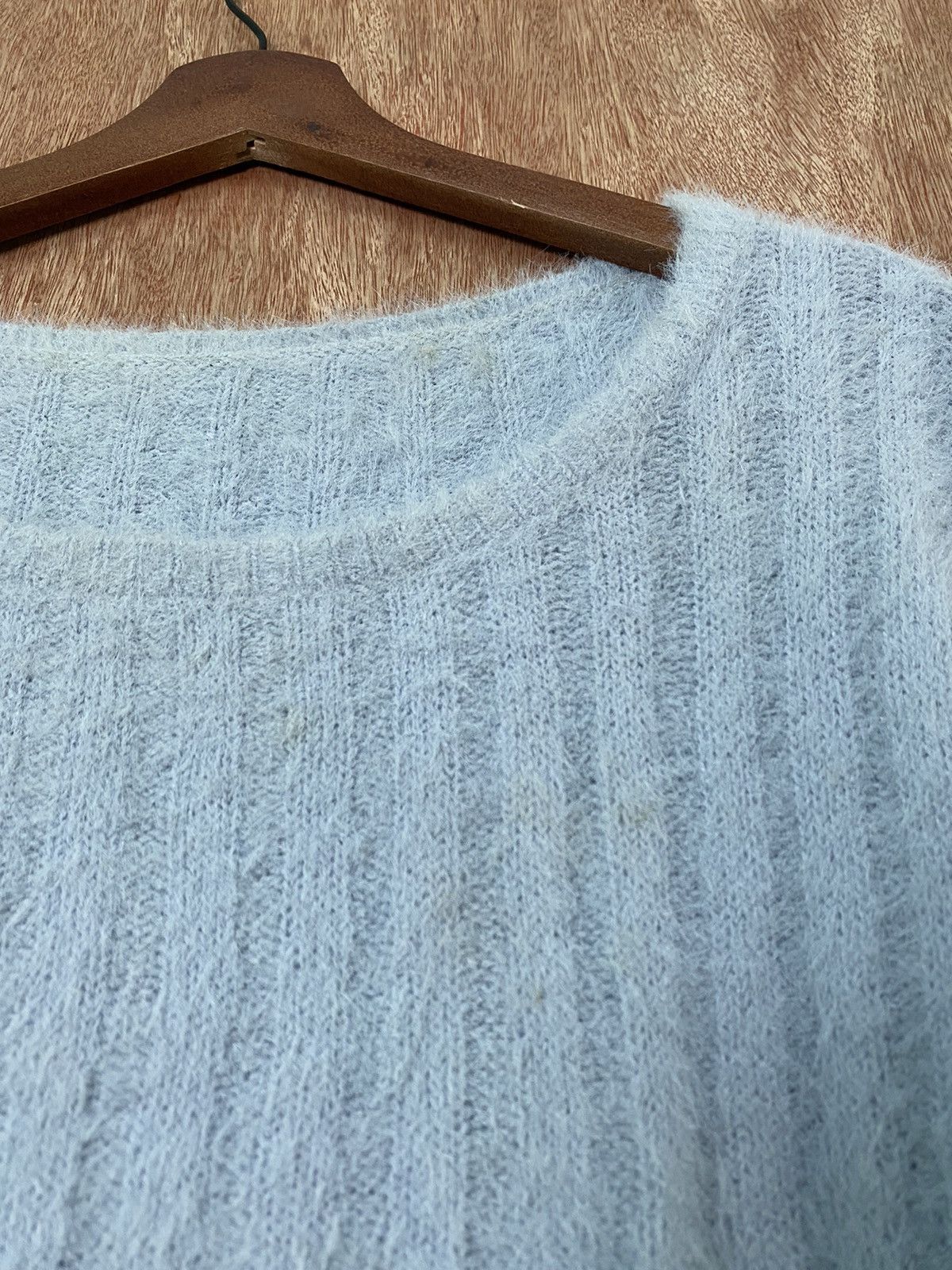 Homespun Knitwear × Japanese Brand Nice Cloup Blue Shag Shaggy Fur Mohair Knitwear #B573 Size M / US 6-8 / IT 42-44 - 5 Thumbnail