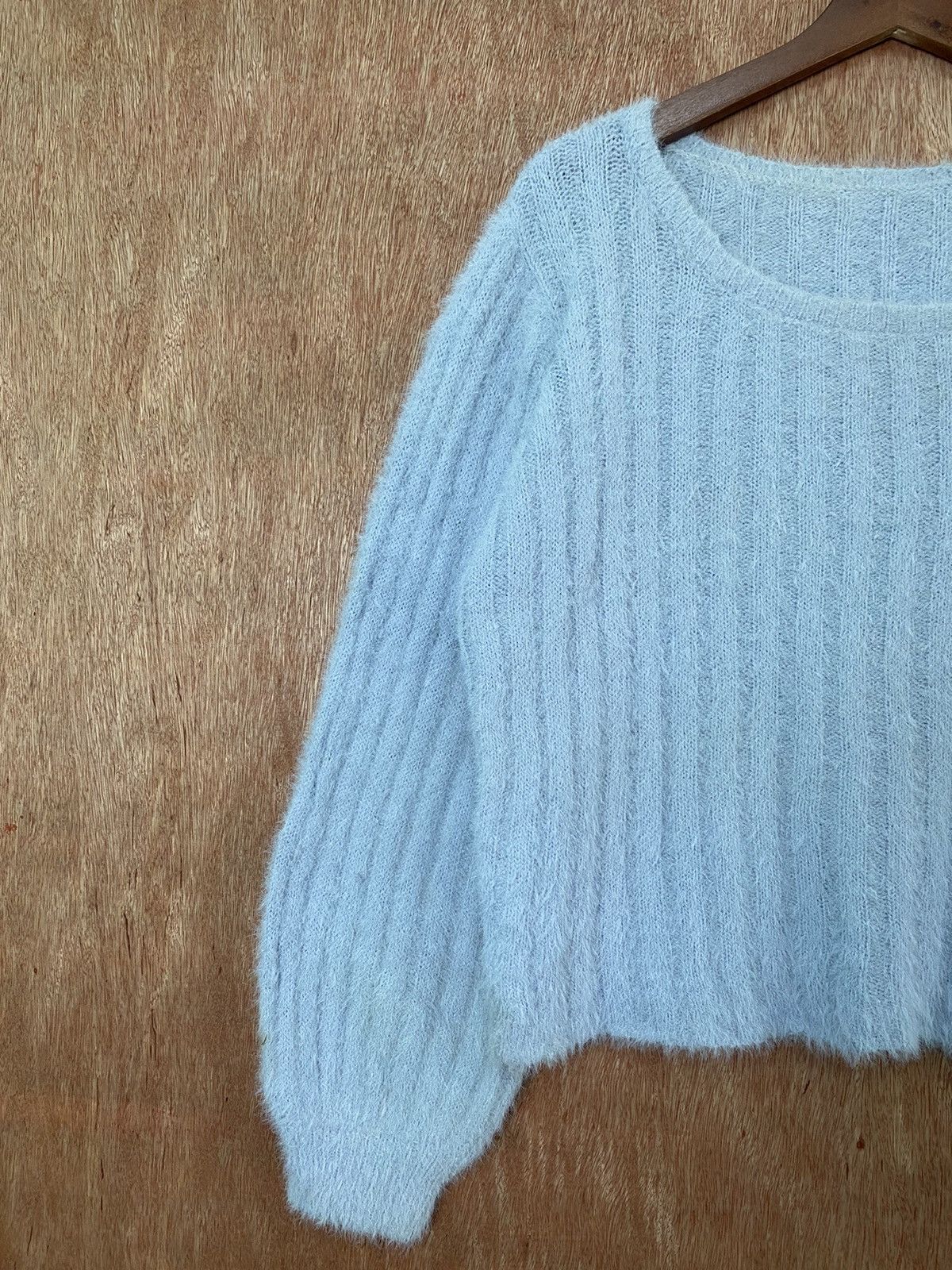 Homespun Knitwear × Japanese Brand Nice Cloup Blue Shag Shaggy Fur Mohair Knitwear #B573 Size M / US 6-8 / IT 42-44 - 2 Thumbnail
