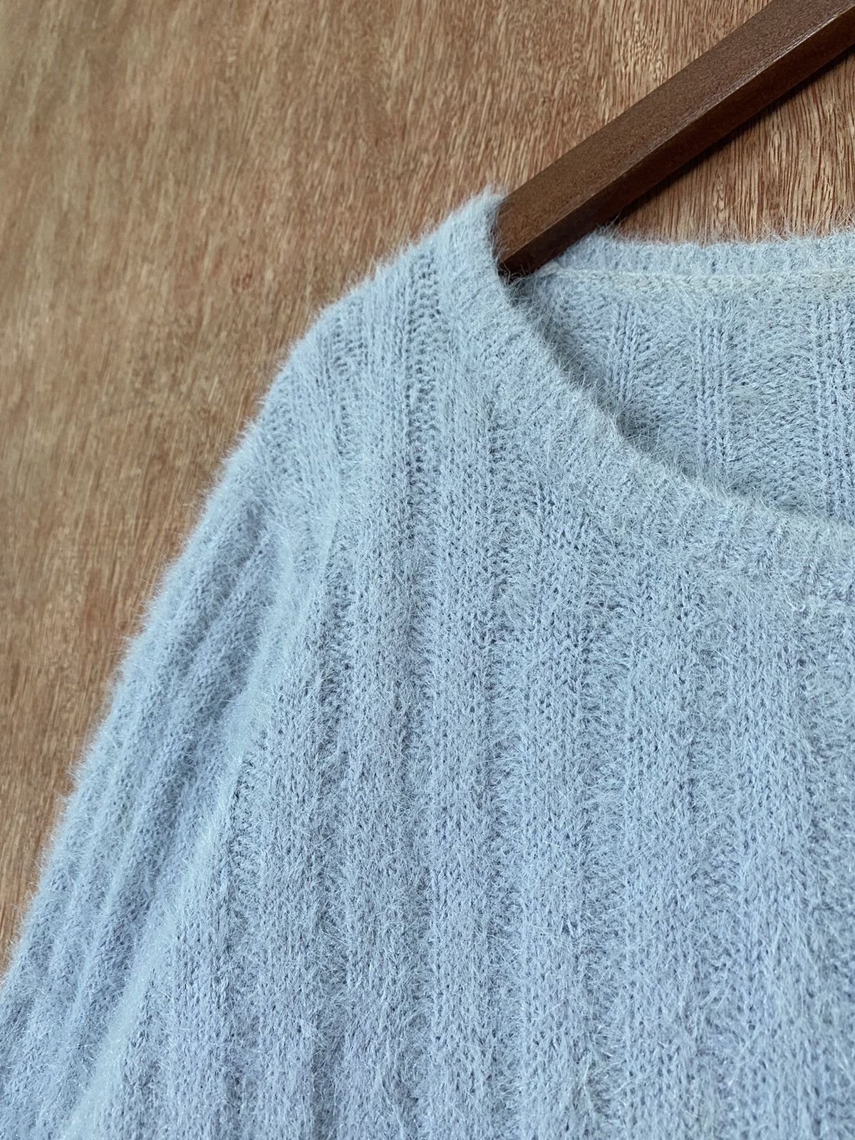 Homespun Knitwear × Japanese Brand Nice Cloup Blue Shag Shaggy Fur Mohair Knitwear #B573 Size M / US 6-8 / IT 42-44 - 4 Thumbnail