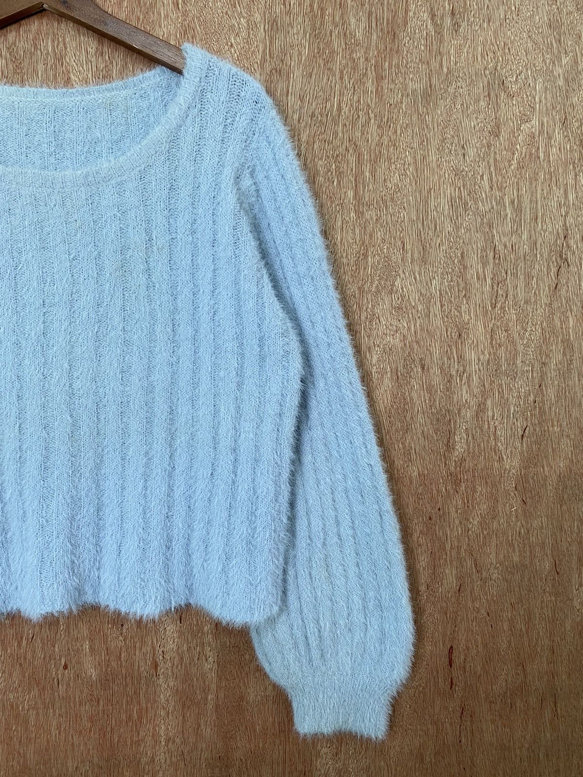 Homespun Knitwear × Japanese Brand Nice Cloup Blue Shag Shaggy Fur Mohair Knitwear #B573 Size M / US 6-8 / IT 42-44 - 3 Thumbnail