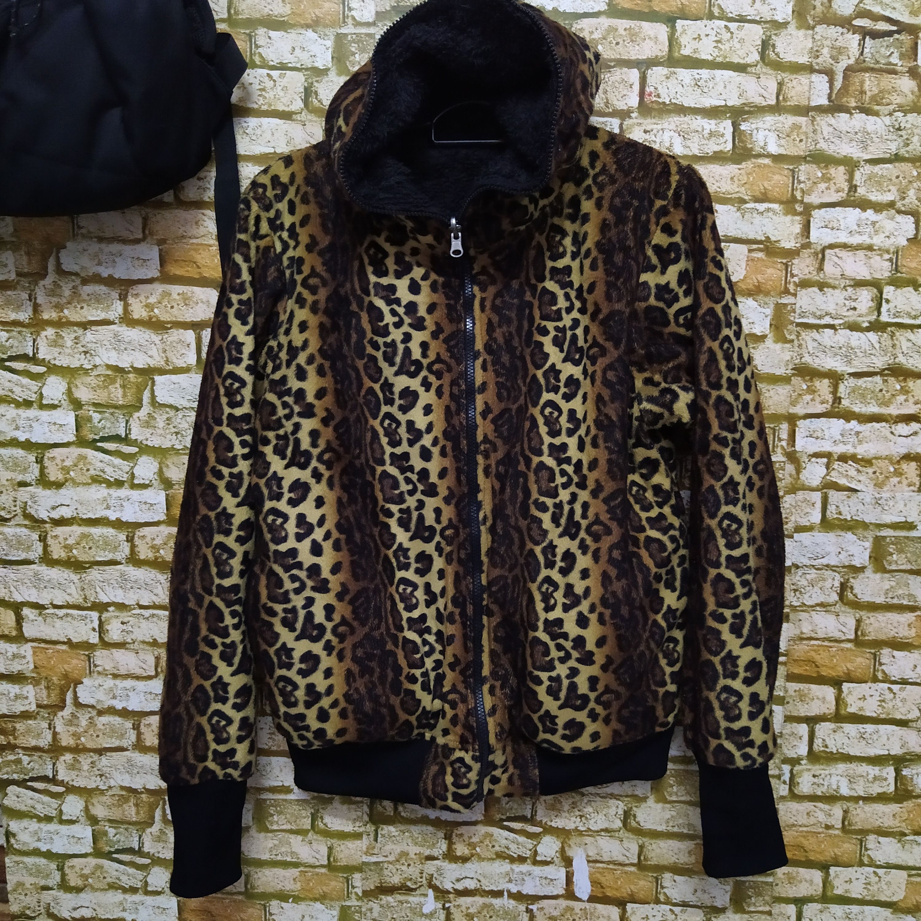 Japanese Brand CLASH AHEAD LEOPARD FLEECE HOODIE (D537) Size US M / EU 48-50 / 2 - 1 Thumbnail