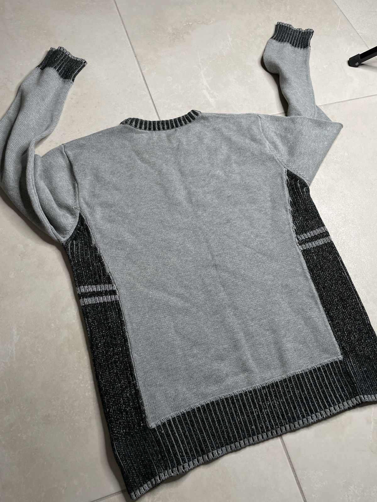 Other Vintage Grey Striped Sweater Knitwear Jumper Vision Size US M / EU 48-50 / 2 - 5 Thumbnail