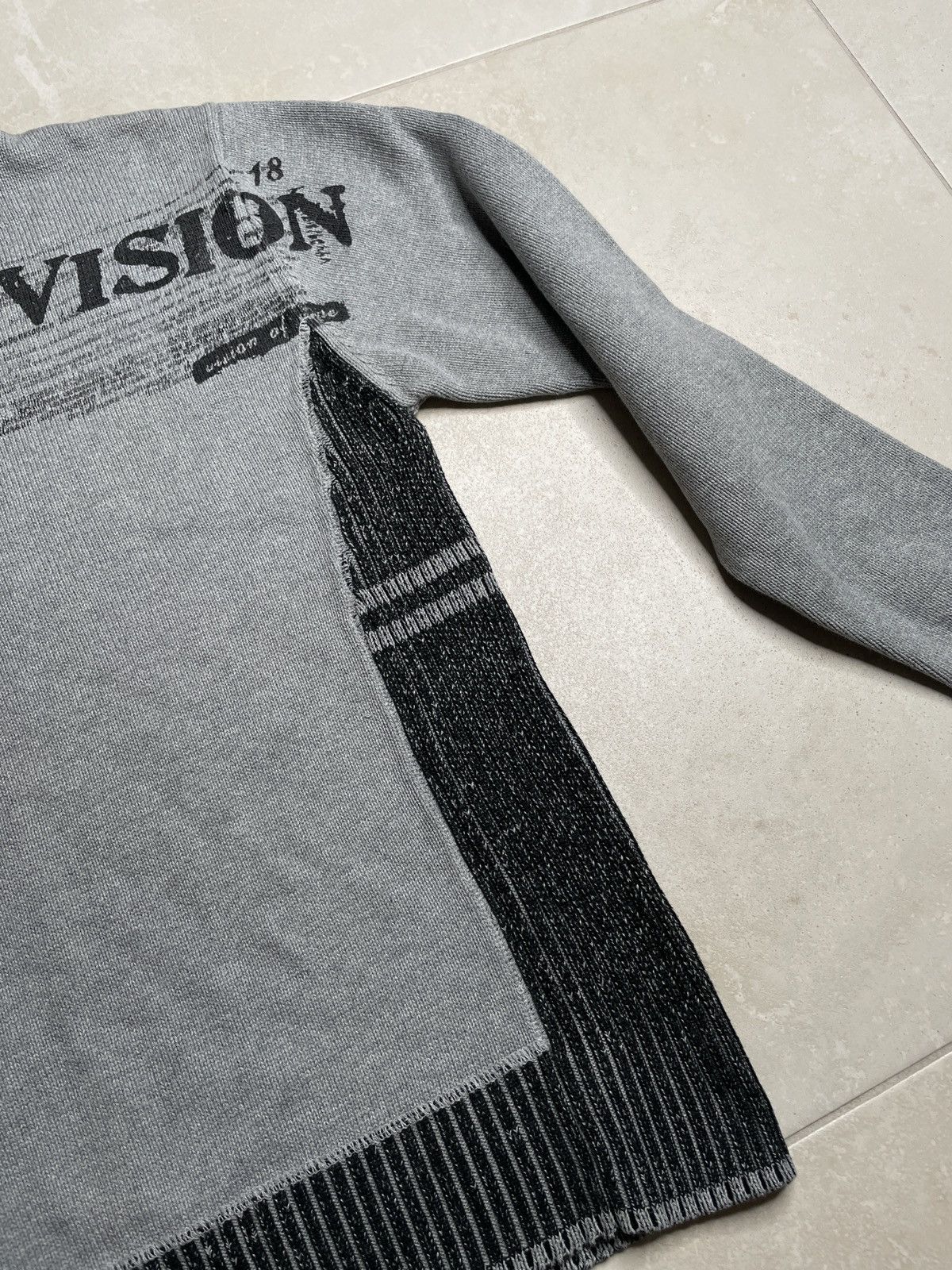 Other Vintage Grey Striped Sweater Knitwear Jumper Vision Size US M / EU 48-50 / 2 - 4 Thumbnail