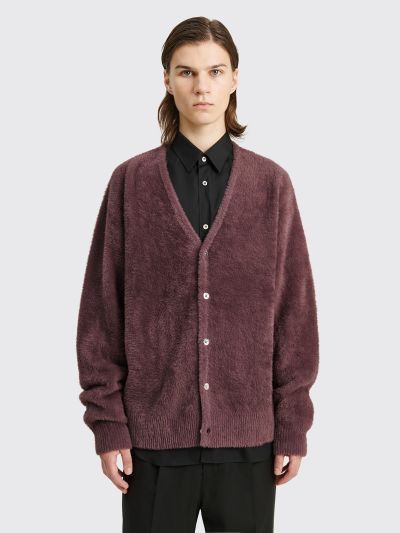 Stussy Stussy Shaggy Cardigan Eggplant | Grailed