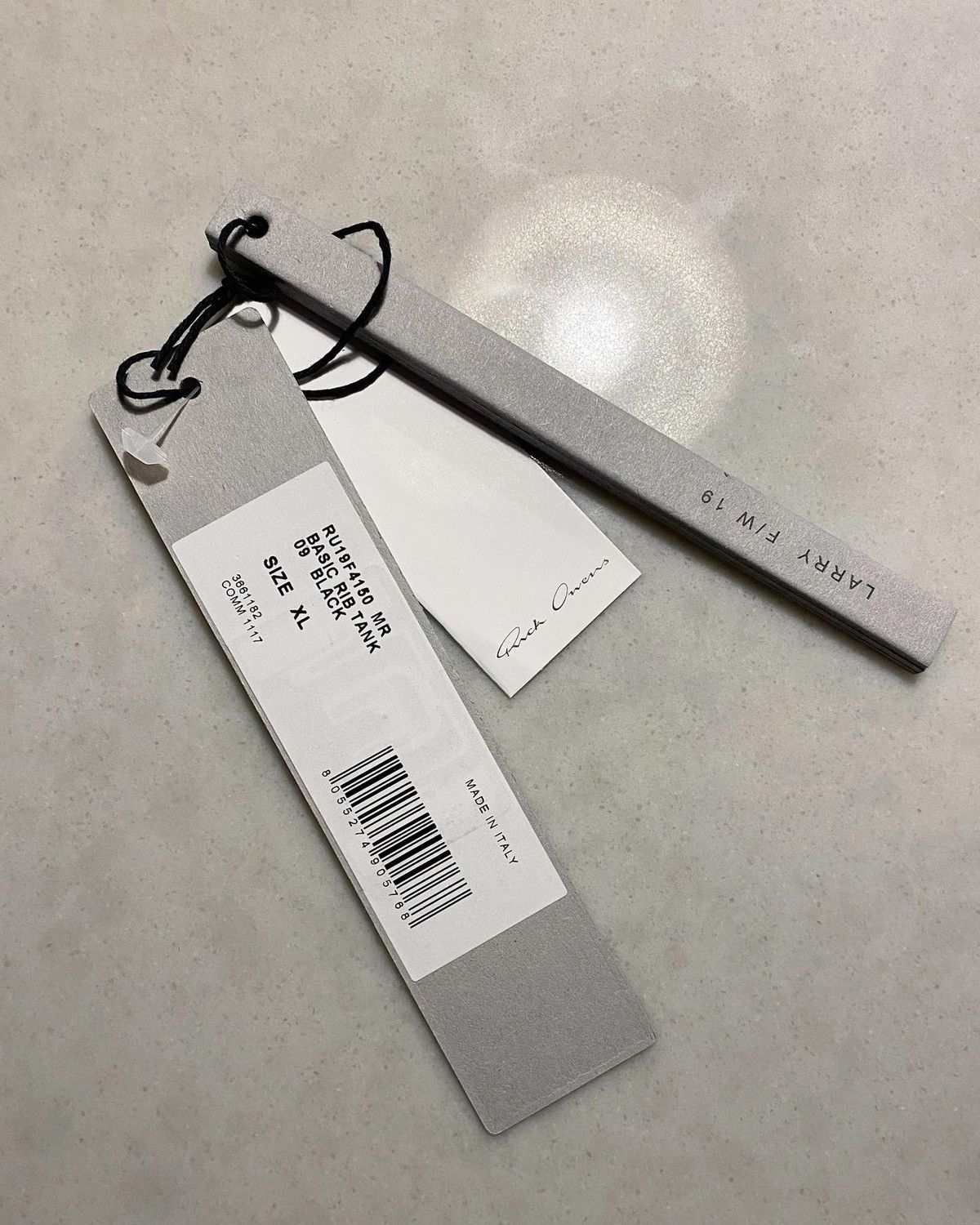 Rick Owens Black Larry Dick Flap Tank Top XL | Grailed