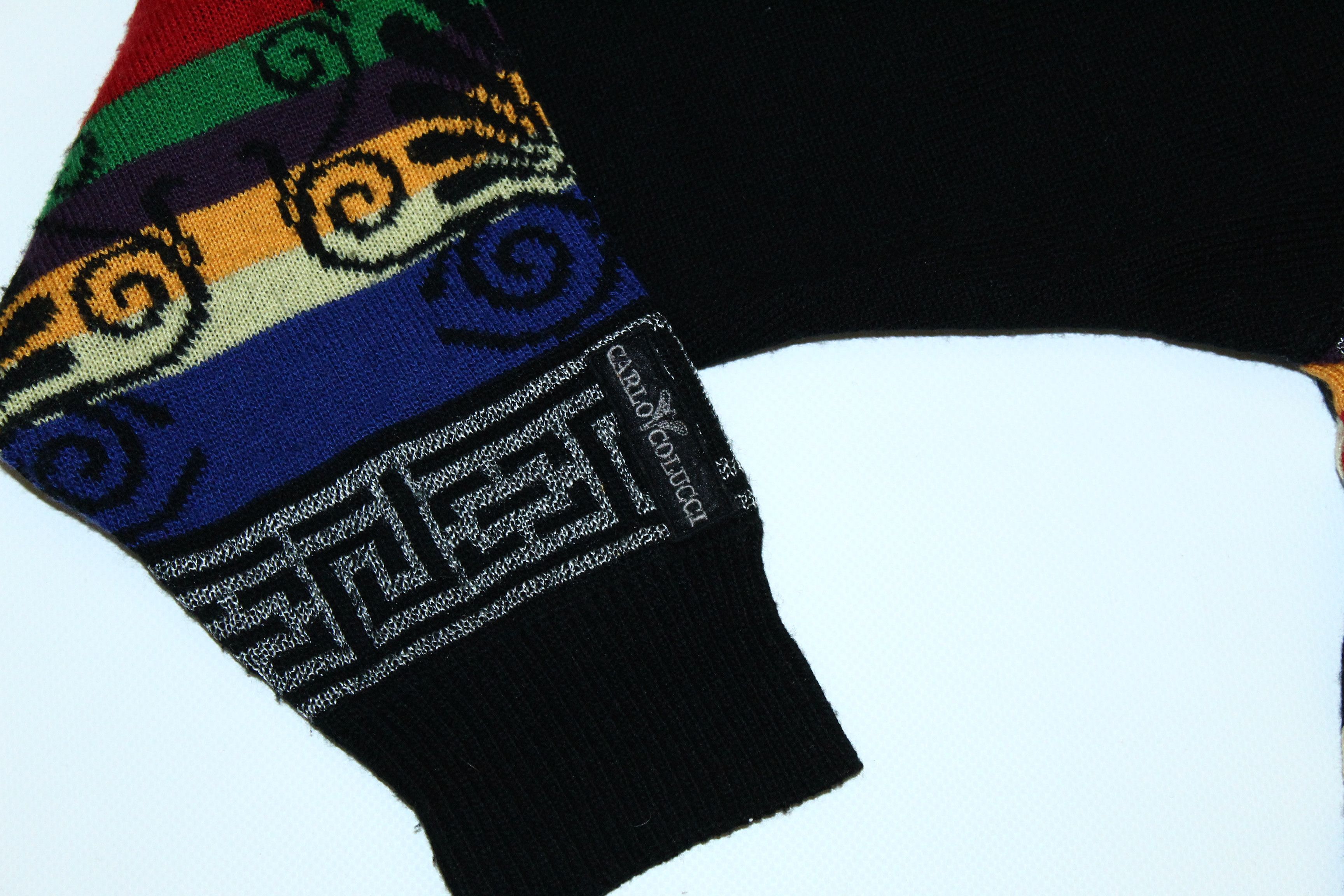 Carlo Colucci 🔥Carlo Colucci Coloured Checkered Mix Knitted Cozy Cardigan Size US L / EU 52-54 / 3 - 9 Thumbnail