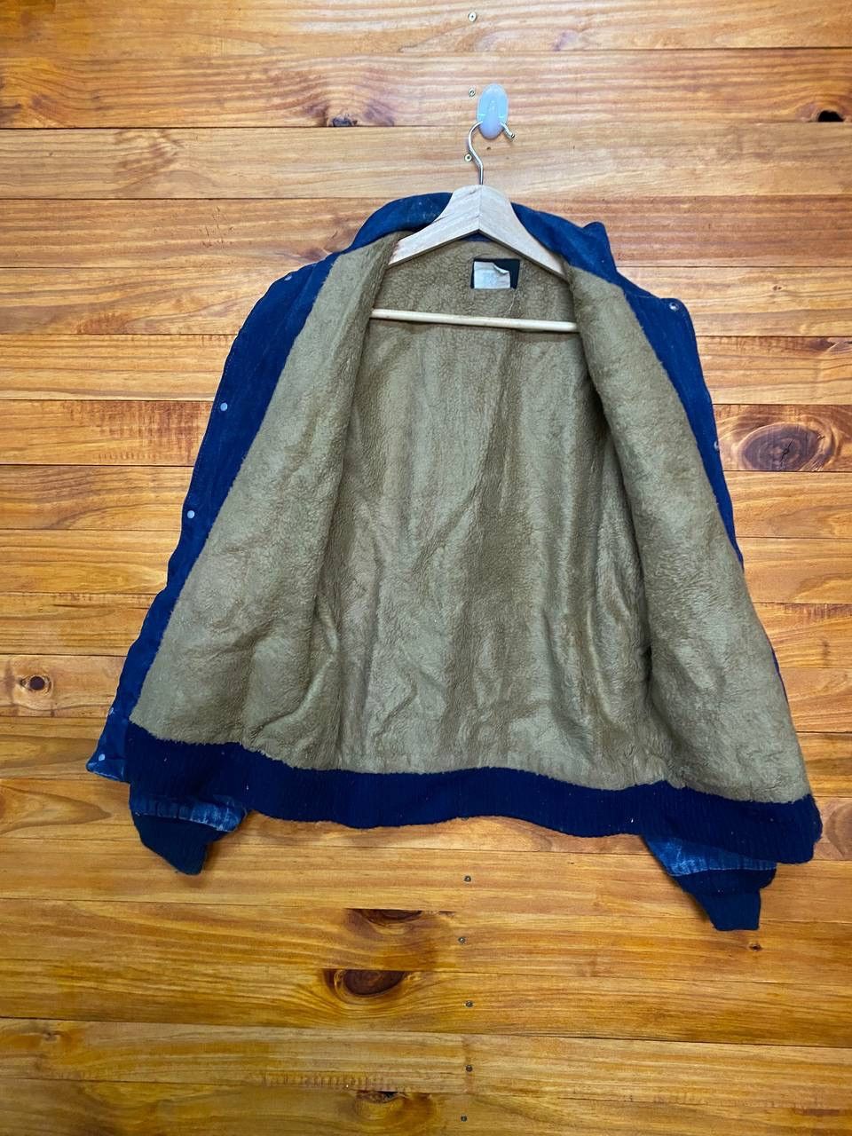 Wrangler Vintage 80s Blue Indigo Wrangler Sherpa Lining Jacket Size US M / EU 48-50 / 2 - 8 Thumbnail