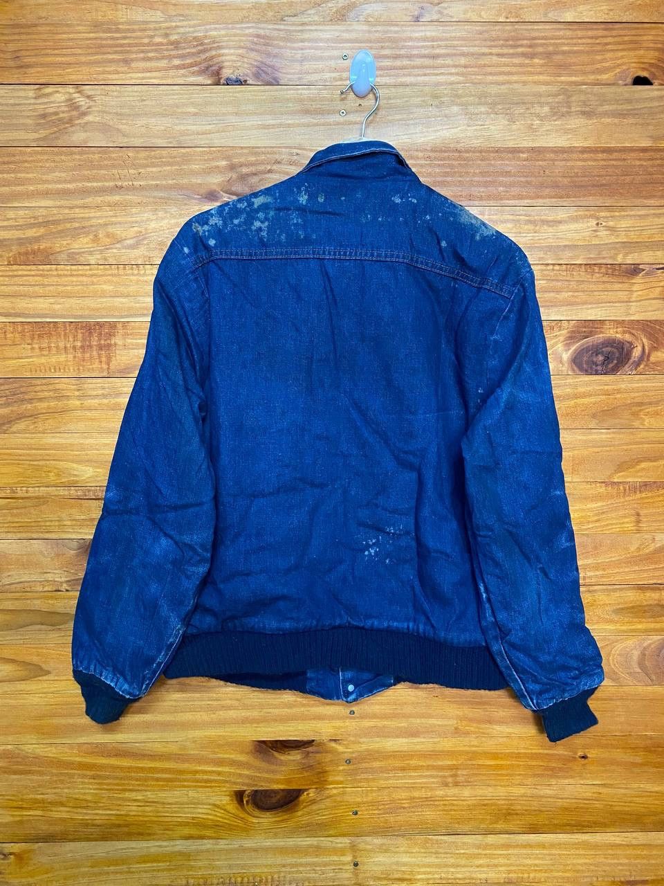 Wrangler Vintage 80s Blue Indigo Wrangler Sherpa Lining Jacket Size US M / EU 48-50 / 2 - 7 Thumbnail