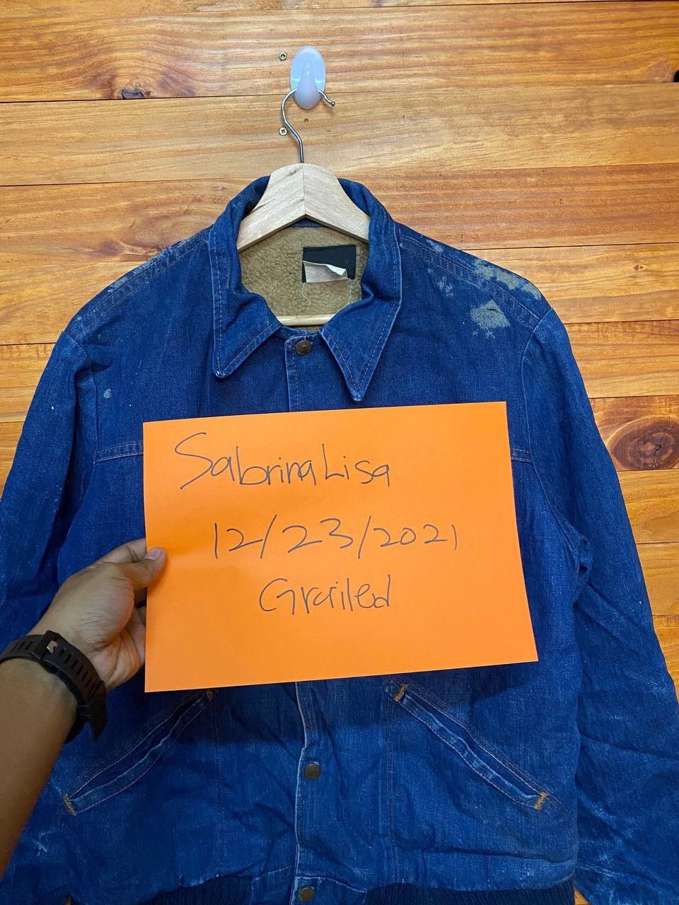 Wrangler Vintage 80s Blue Indigo Wrangler Sherpa Lining Jacket Size US M / EU 48-50 / 2 - 11 Thumbnail