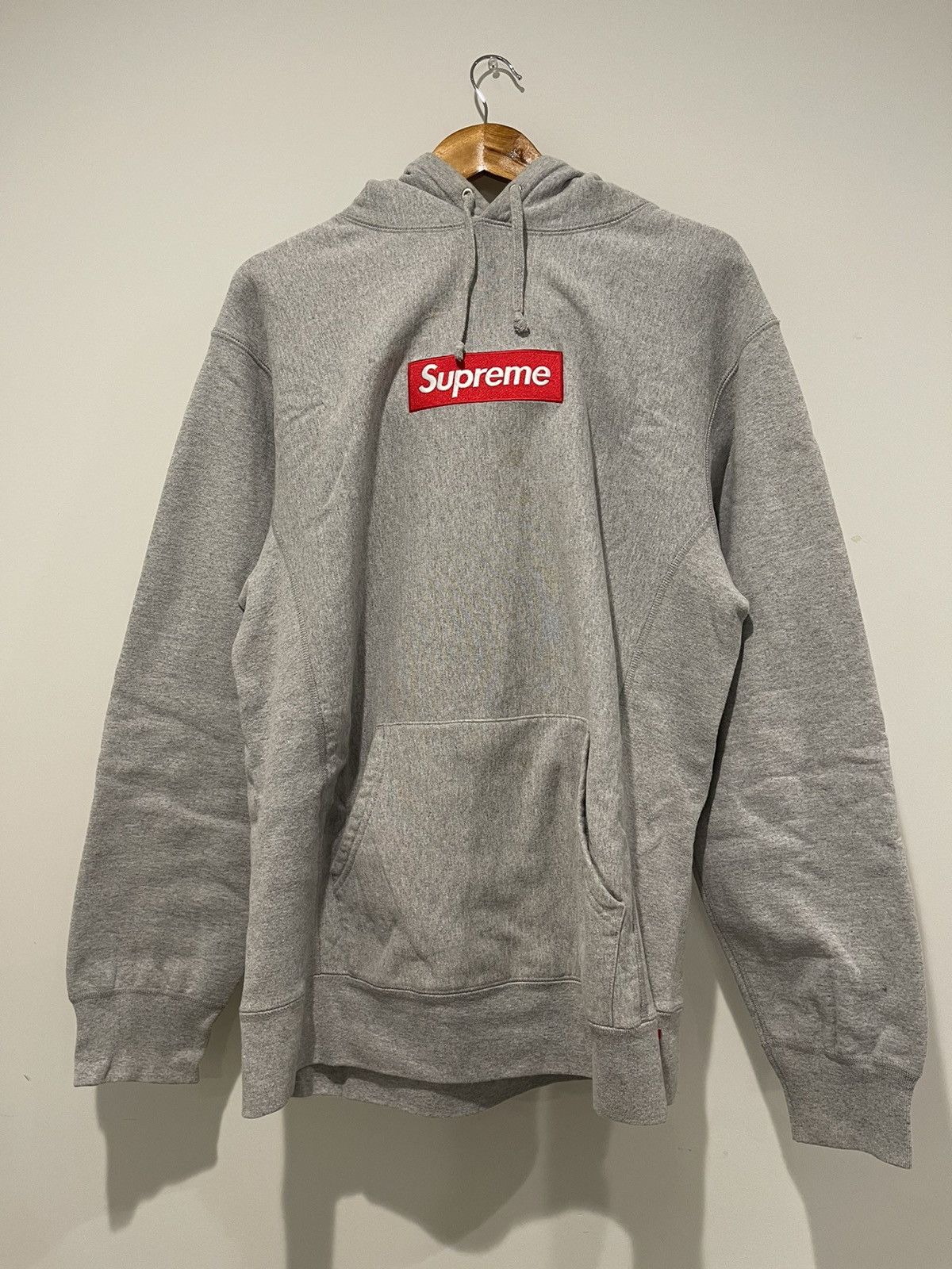 Supreme Vintage Supreme FW 16 Grey Box Logo Hoodie bogo Grailed