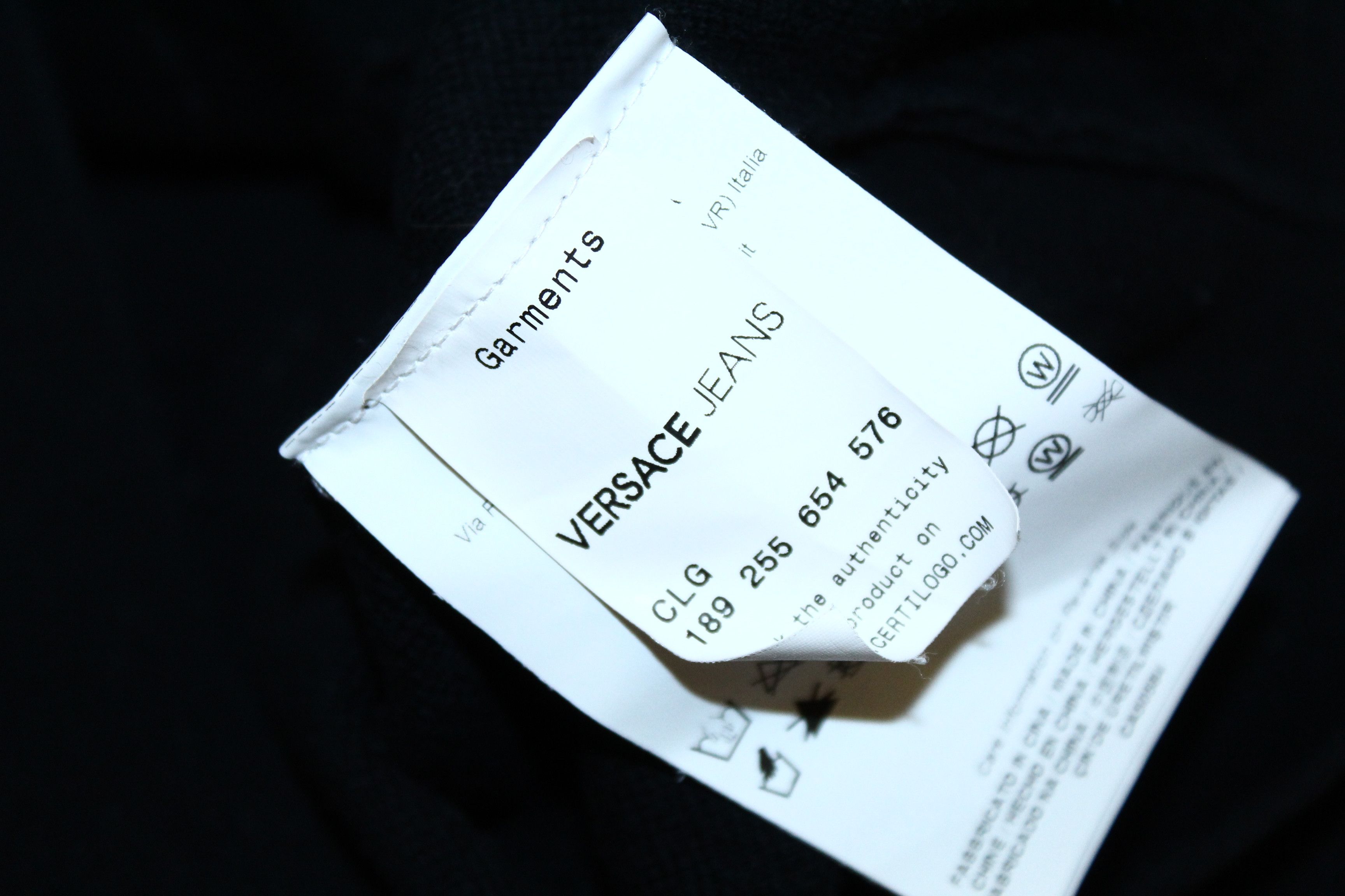 Versace Versace Jeans Big Logo Eco Leather Insersts Crew Sweater Size US M / EU 48-50 / 2 - 5 Thumbnail