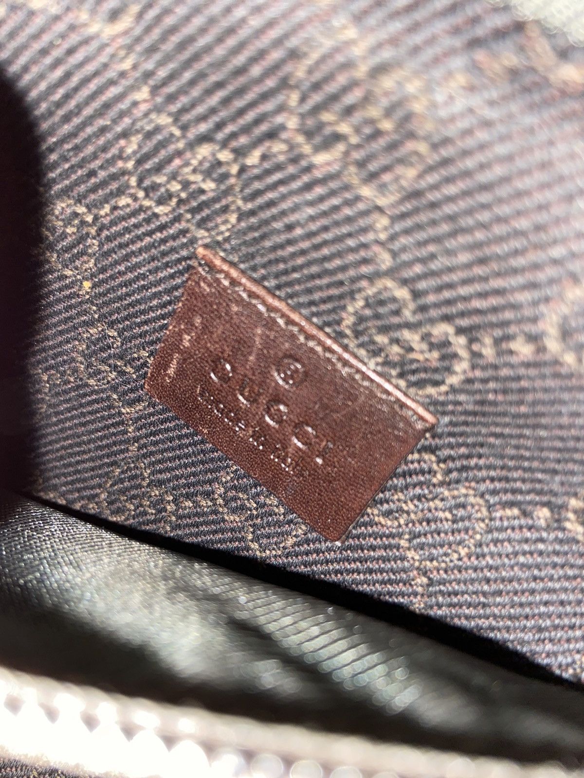 Gucci Gucci pouch bag Dark brown leather and canvas Size ONE SIZE - 5 Thumbnail