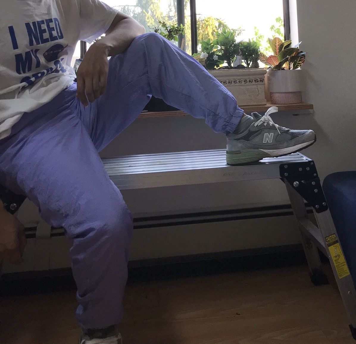 Japanese Brand × Vintage Nylon 90s lilac 💅 joggers sweatpants small Size US 30 / EU 46 - 1 Thumbnail