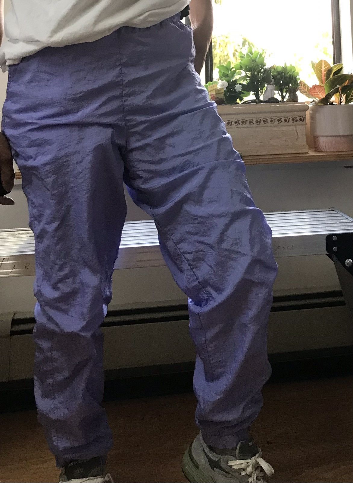 Japanese Brand × Vintage Nylon 90s lilac 💅 joggers sweatpants small Size US 30 / EU 46 - 4 Thumbnail