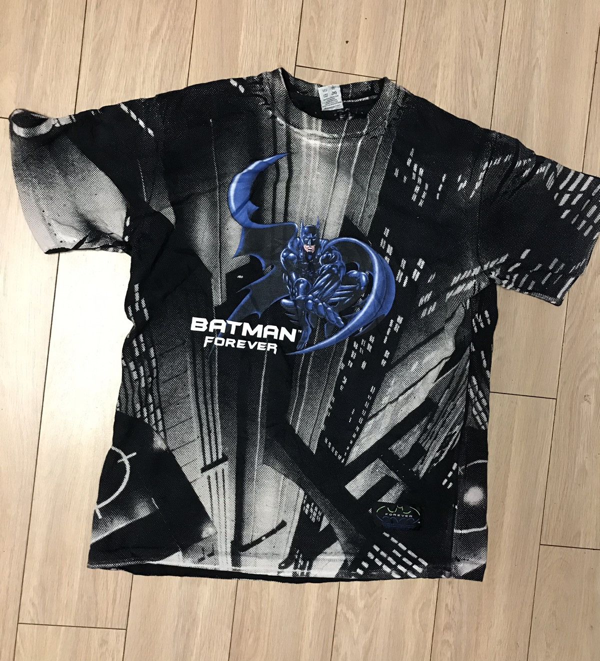 DC Comics × Marvel Comics × Vintage 1995 Batman forever large Val over all Size US L / EU 52-54 / 3 - 1 Thumbnail