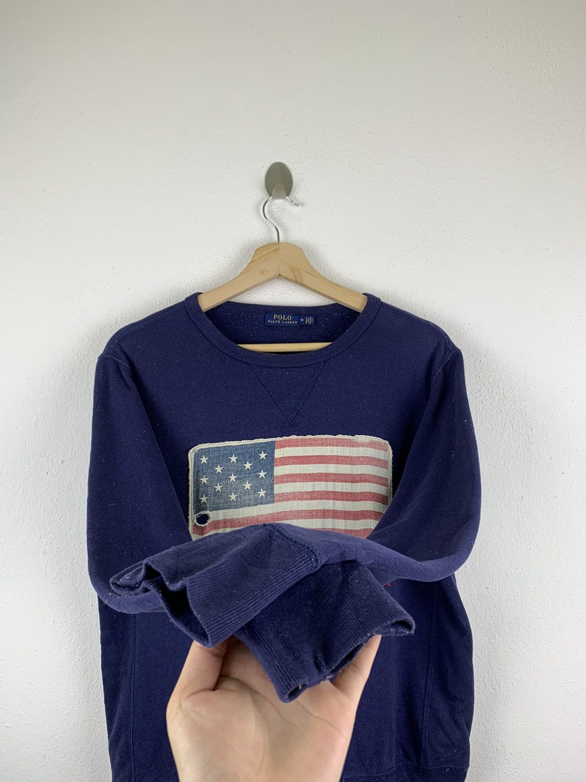 Polo Ralph Lauren UNITED STATE FLAG CROP SWEATER Size US M / EU 48-50 / 2 - 3 Thumbnail