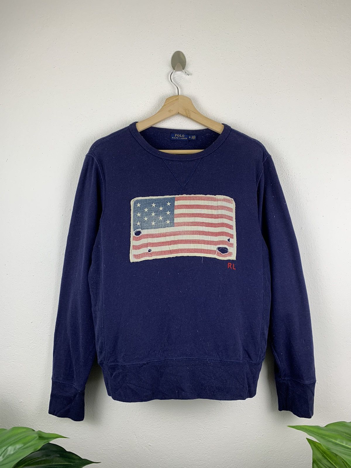 Polo Ralph Lauren UNITED STATE FLAG CROP SWEATER Size US M / EU 48-50 / 2 - 1 Thumbnail