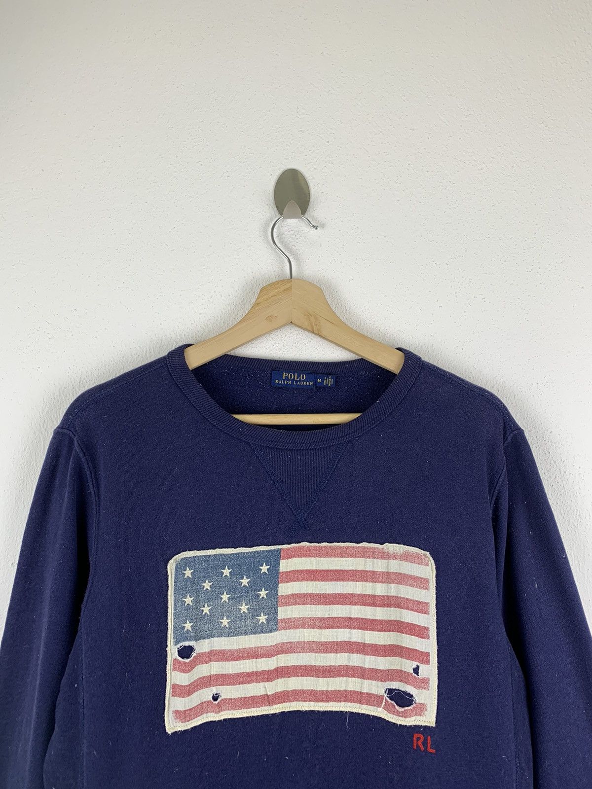 Polo Ralph Lauren UNITED STATE FLAG CROP SWEATER Size US M / EU 48-50 / 2 - 2 Thumbnail