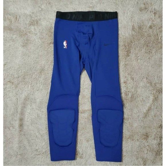 Nike NBA Pro Hyperstrong 3/4 Padded Tights Blue XL-Tall