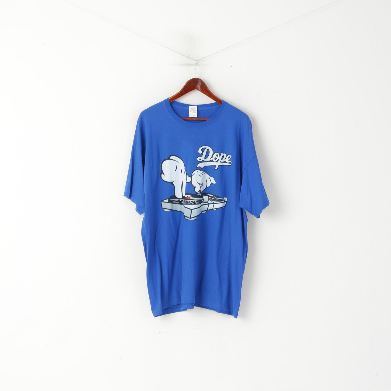 Fruit Of The Loom Fruit Of the Loom Men 2XL T- Shirt Blue Cotton 0023 Size US XXL / EU 58 / 5 - 1 Thumbnail