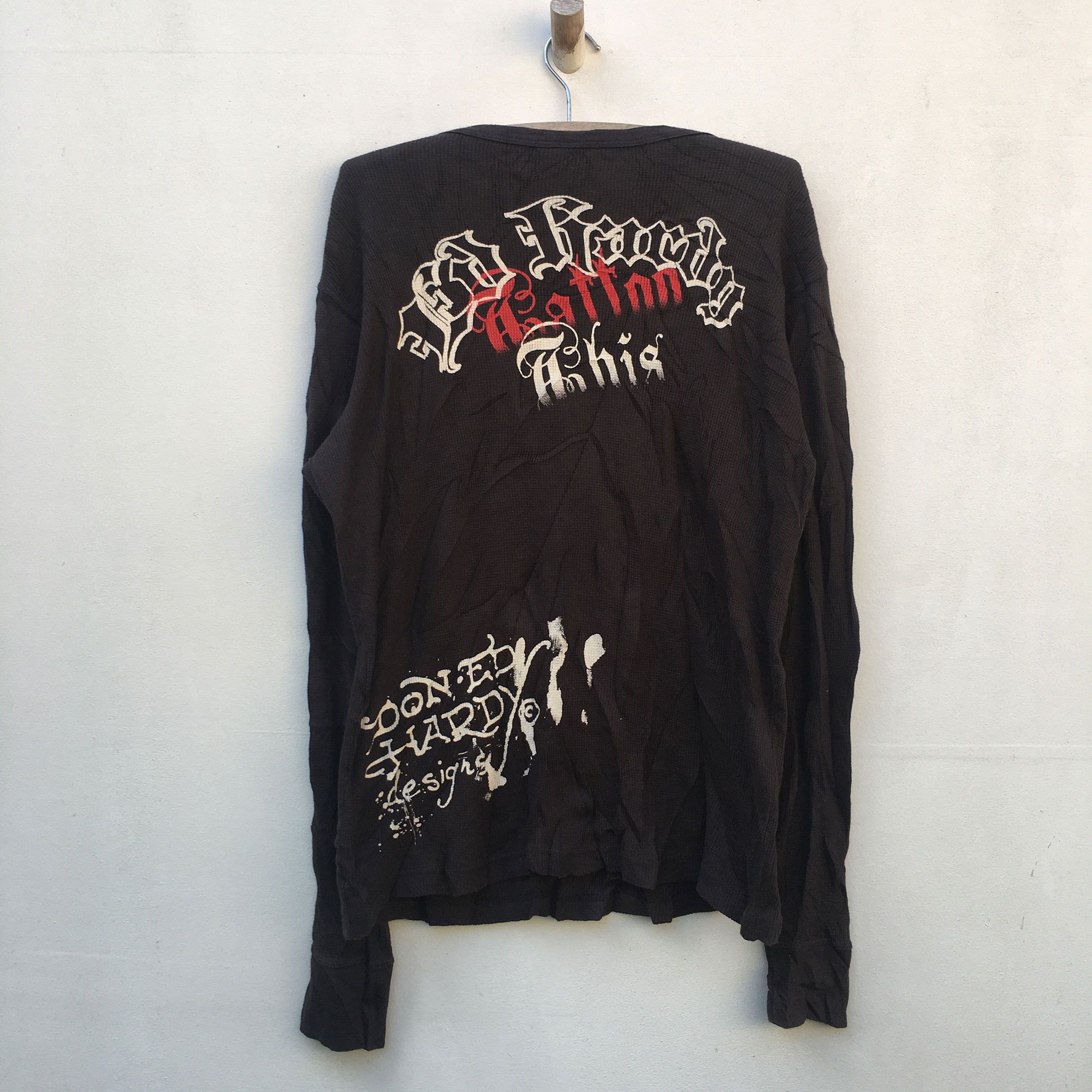 Arts & Science Ed Hardy Skull Bones Thermal Long Sleeve Shirt Size US M / EU 48-50 / 2 - 4 Thumbnail