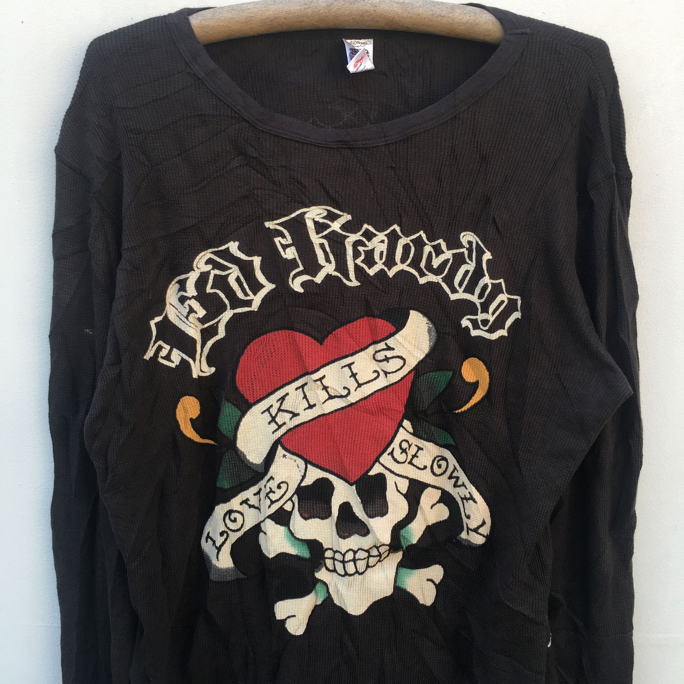 Arts & Science Ed Hardy Skull Bones Thermal Long Sleeve Shirt Size US M / EU 48-50 / 2 - 2 Thumbnail