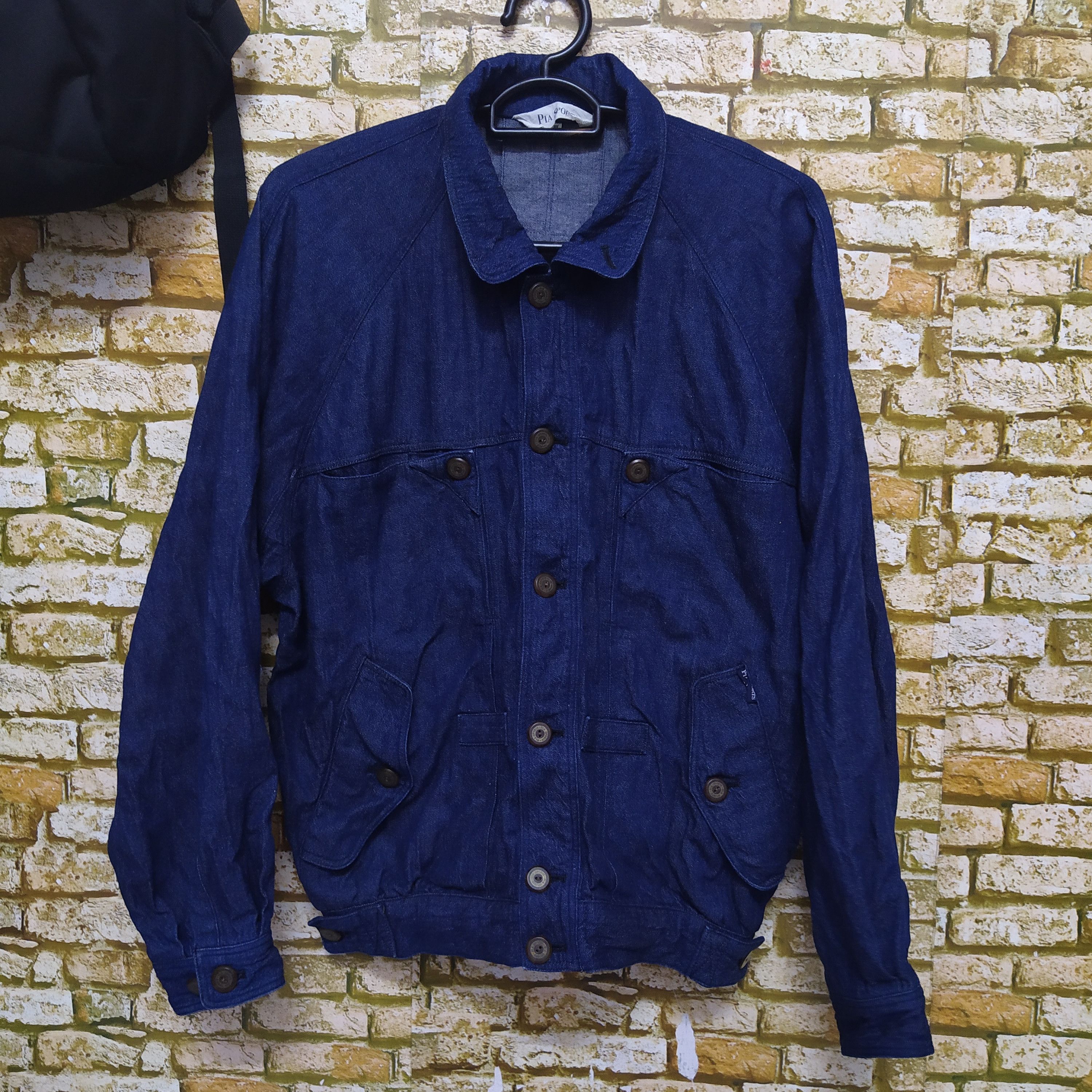 Other 90s PIA RACING DENIM JACKET (D538) Size US L / EU 52-54 / 3 - 1 Thumbnail
