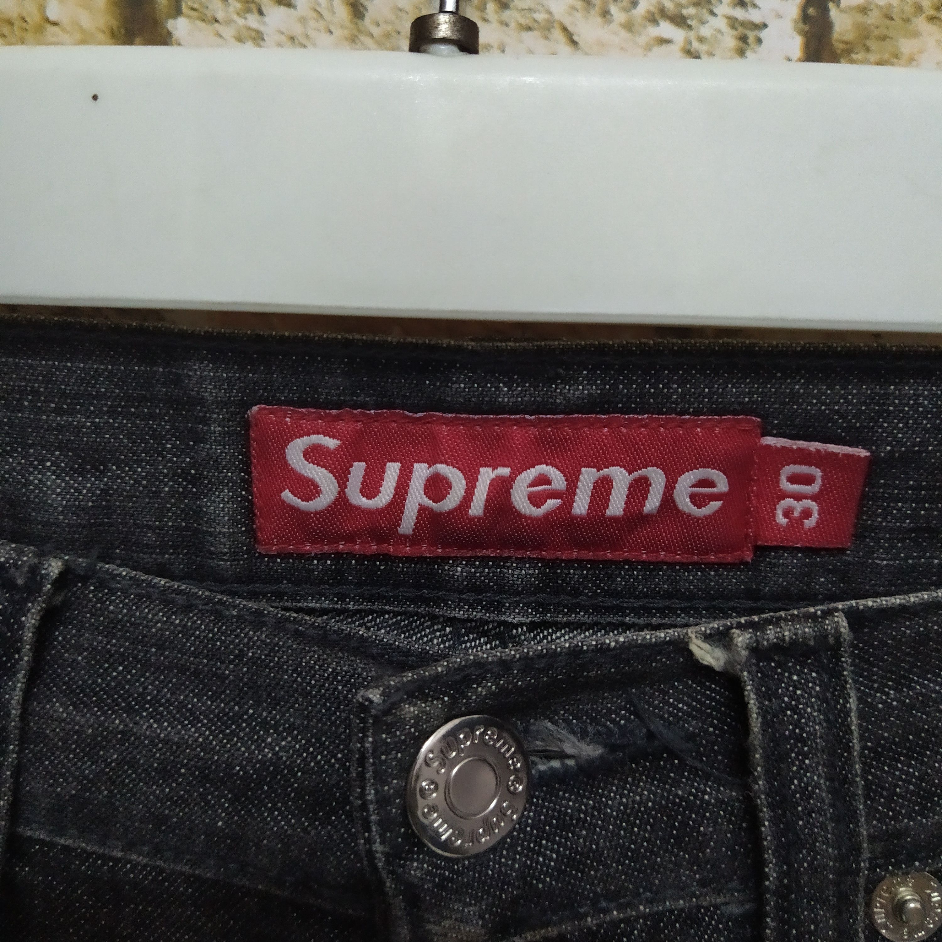 Supreme × Vintage VTG SUPREME DENIM MADE IN USA BLACK (D540) Size US 30 / EU 46 - 3 Thumbnail
