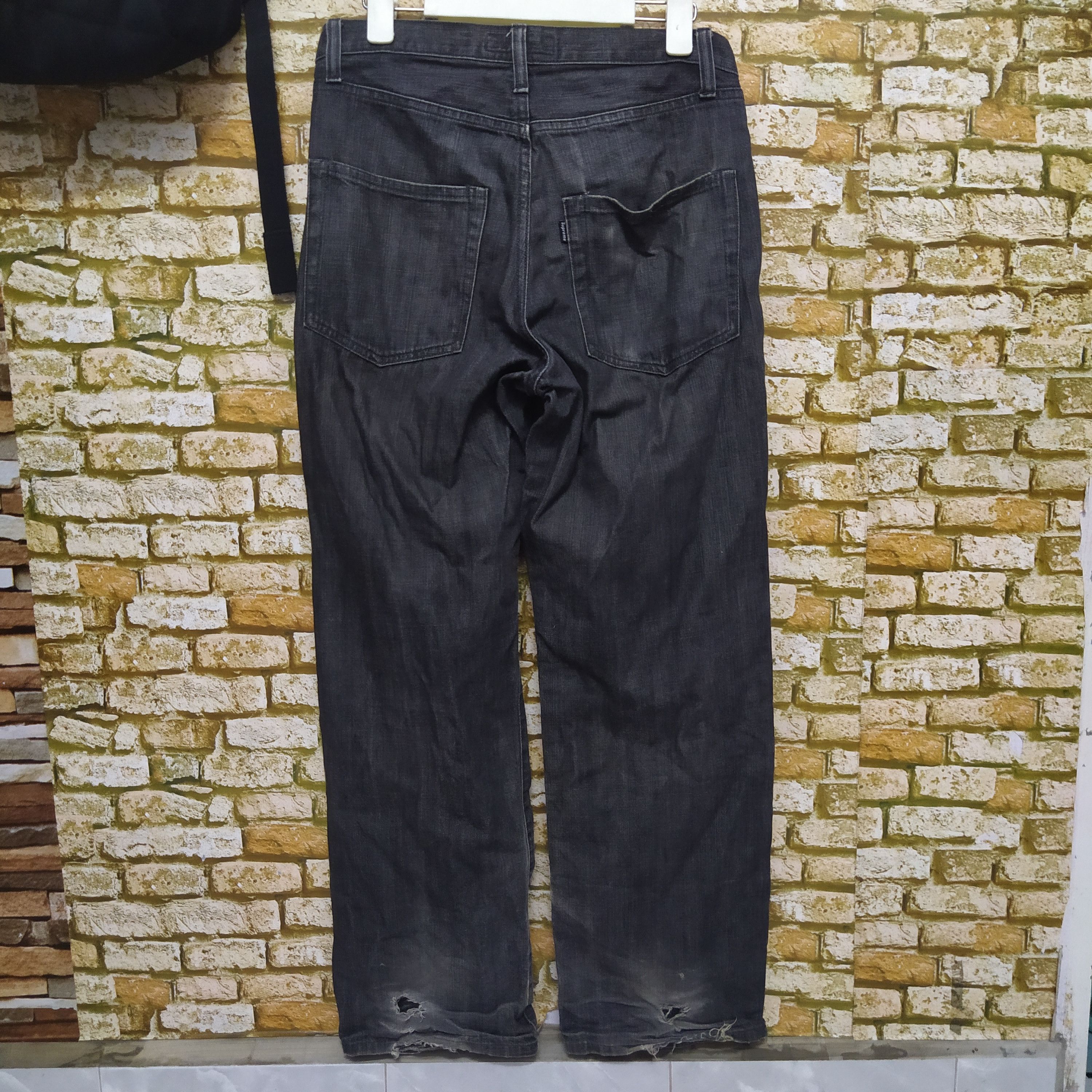 Supreme × Vintage VTG SUPREME DENIM MADE IN USA BLACK (D540) Size US 30 / EU 46 - 4 Thumbnail