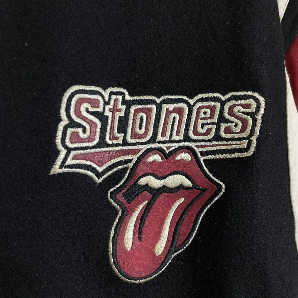 Vintage Vintage The Rolling Stones Varsity Leather Reversible Jacket Size US L / EU 52-54 / 3 - 5 Thumbnail