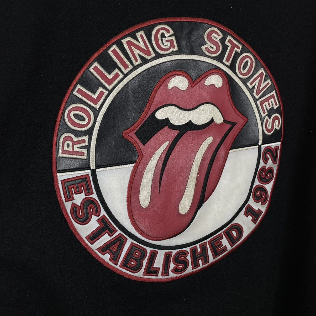 Vintage Vintage The Rolling Stones Varsity Leather Reversible Jacket Size US L / EU 52-54 / 3 - 10 Thumbnail