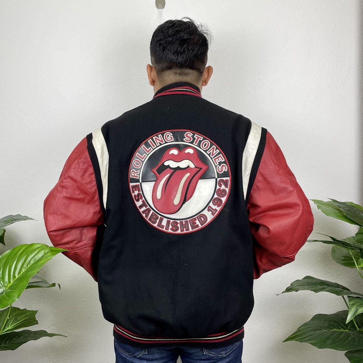Vintage Vintage The Rolling Stones Varsity Leather Reversible Jacket Size US L / EU 52-54 / 3 - 2 Preview