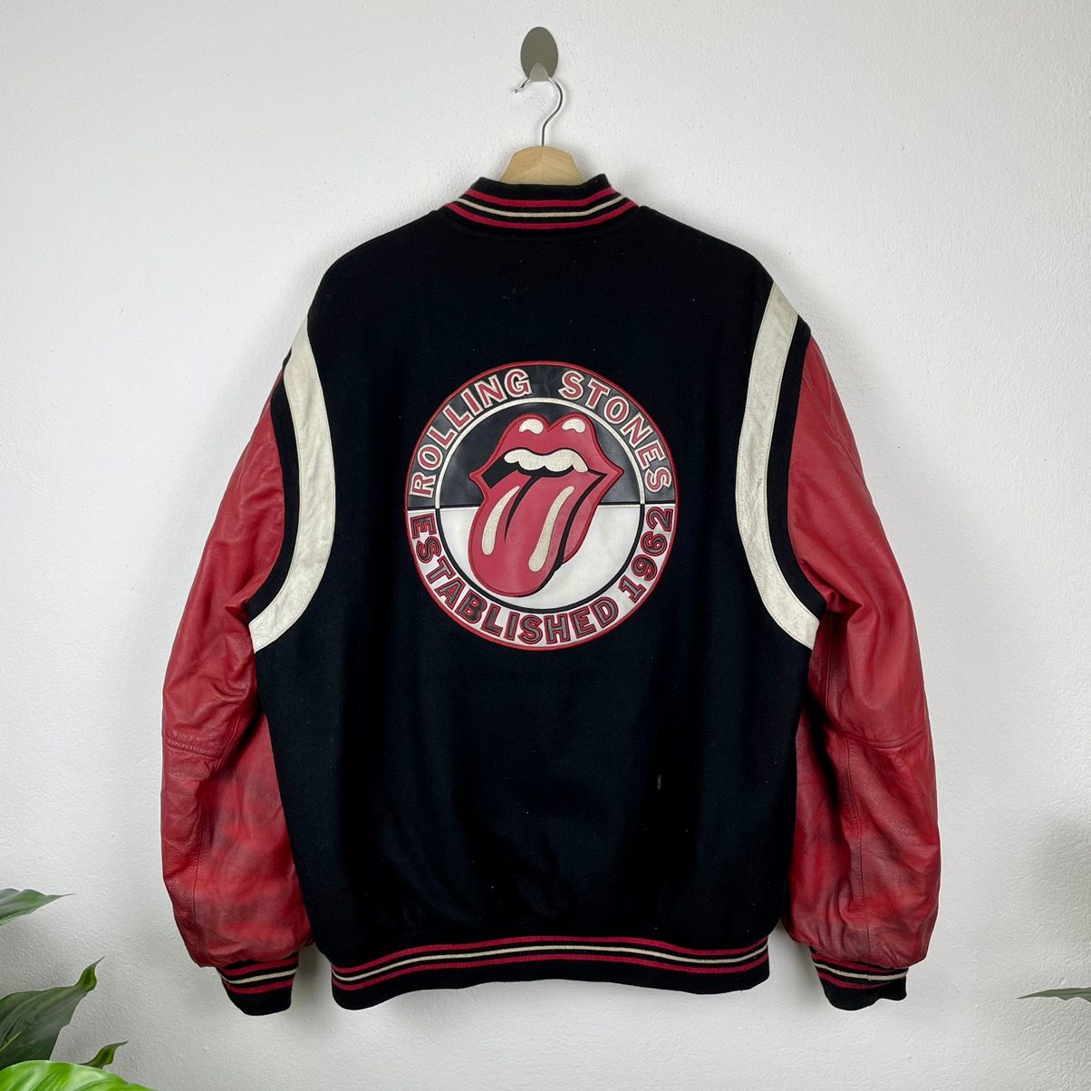 Vintage Vintage The Rolling Stones Varsity Leather Reversible Jacket Size US L / EU 52-54 / 3 - 1 Preview