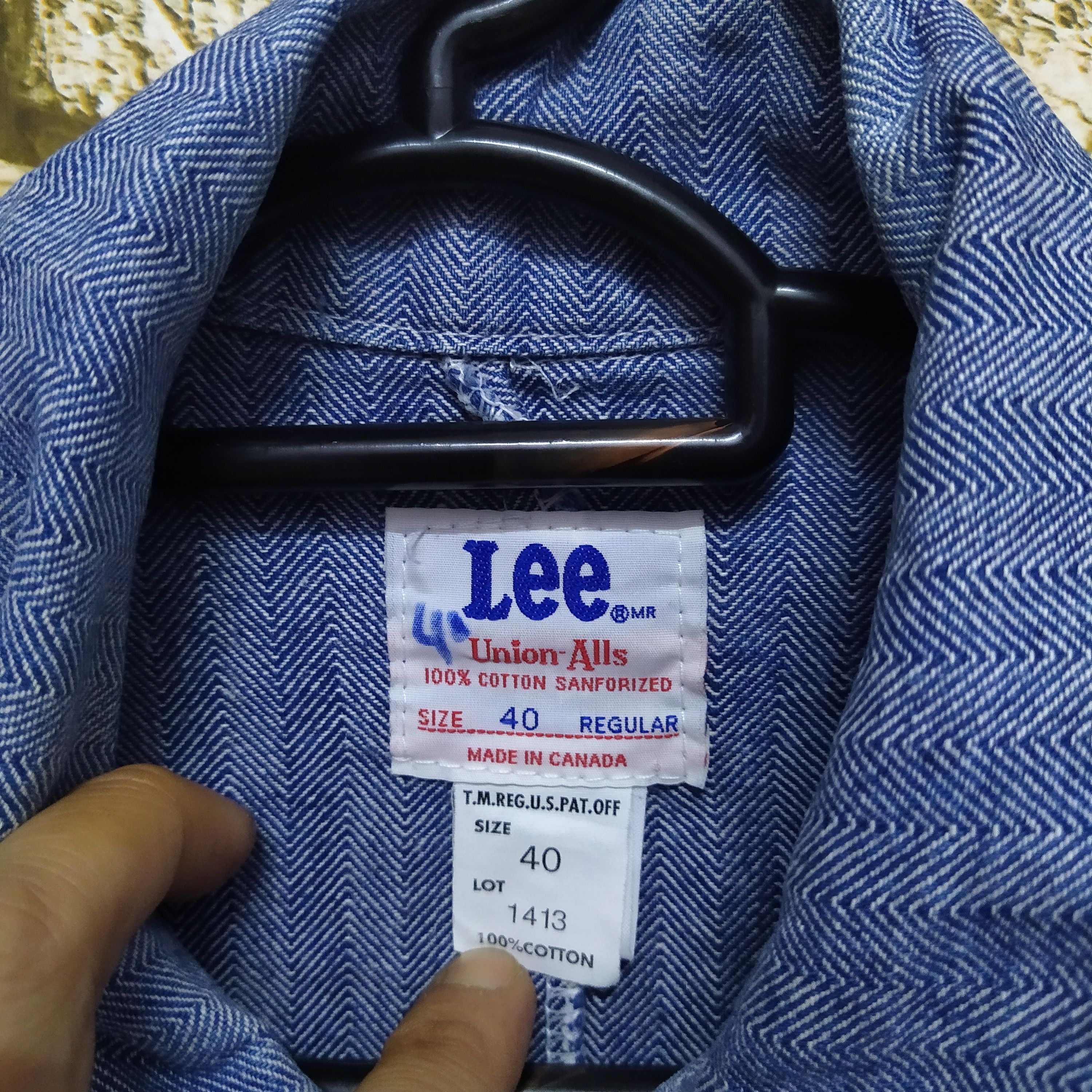 Lee VTG LEE UNIONMADE HERRINGBONE COVERALL (D542) Size US 40 / EU 56 - 5 Thumbnail
