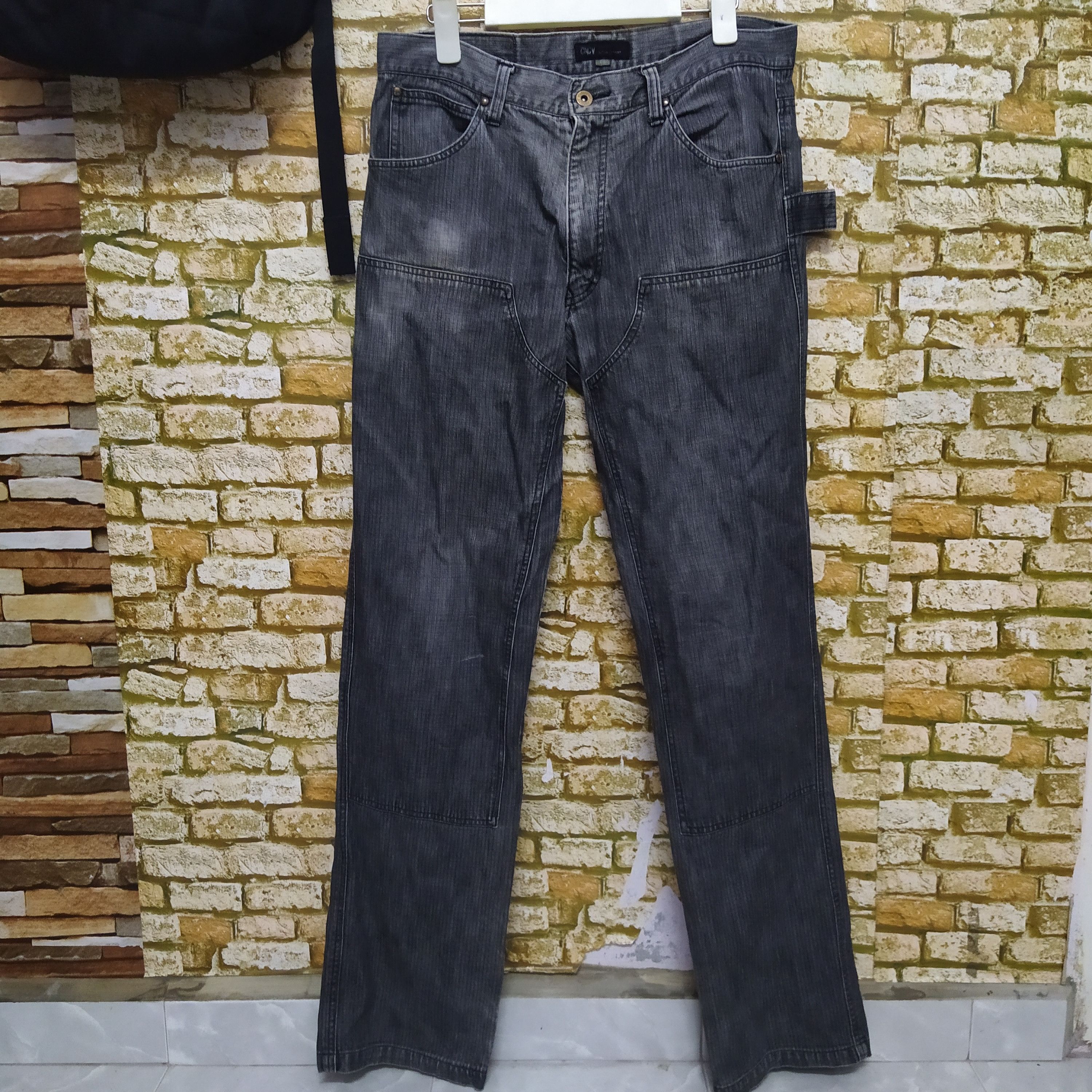 Japanese Brand CONCAVE ATTEMPT EMPT DOUBLE KNEE DENIM (D543) w32 Size US 32 / EU 48 - 1 Thumbnail