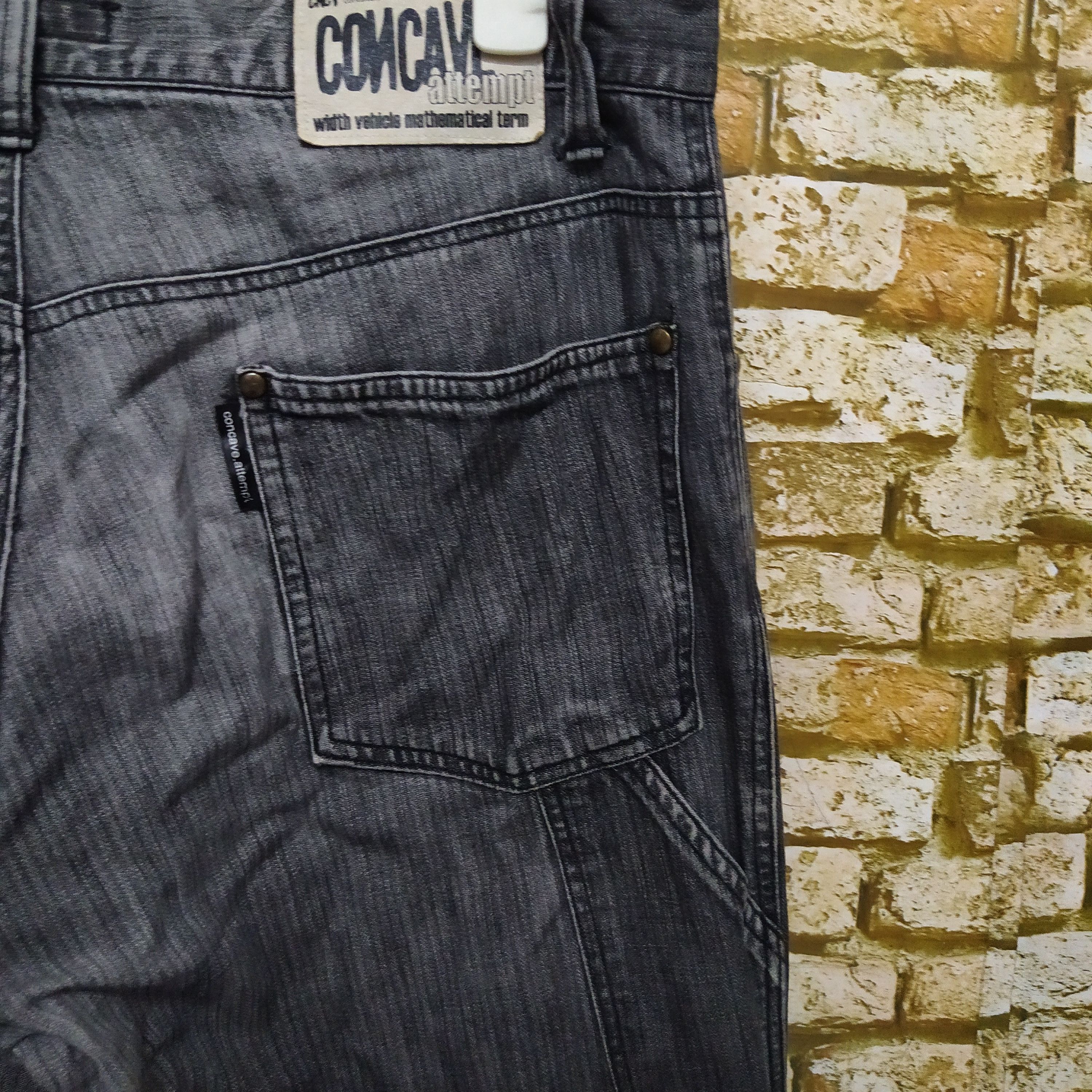 Japanese Brand CONCAVE ATTEMPT EMPT DOUBLE KNEE DENIM (D543) w32 Size US 32 / EU 48 - 7 Thumbnail