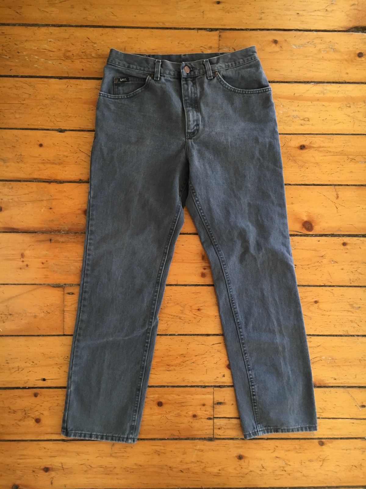 Lee × Levi's × Vintage Vtg 90s 🔥 Grey Stone Washed Made In USA 34x32 Size US 32 / EU 48 - 2 Thumbnail