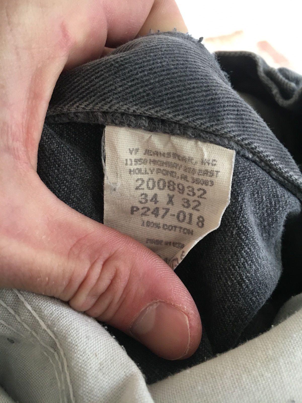 Lee × Levi's × Vintage Vtg 90s 🔥 Grey Stone Washed Made In USA 34x32 Size US 32 / EU 48 - 5 Thumbnail