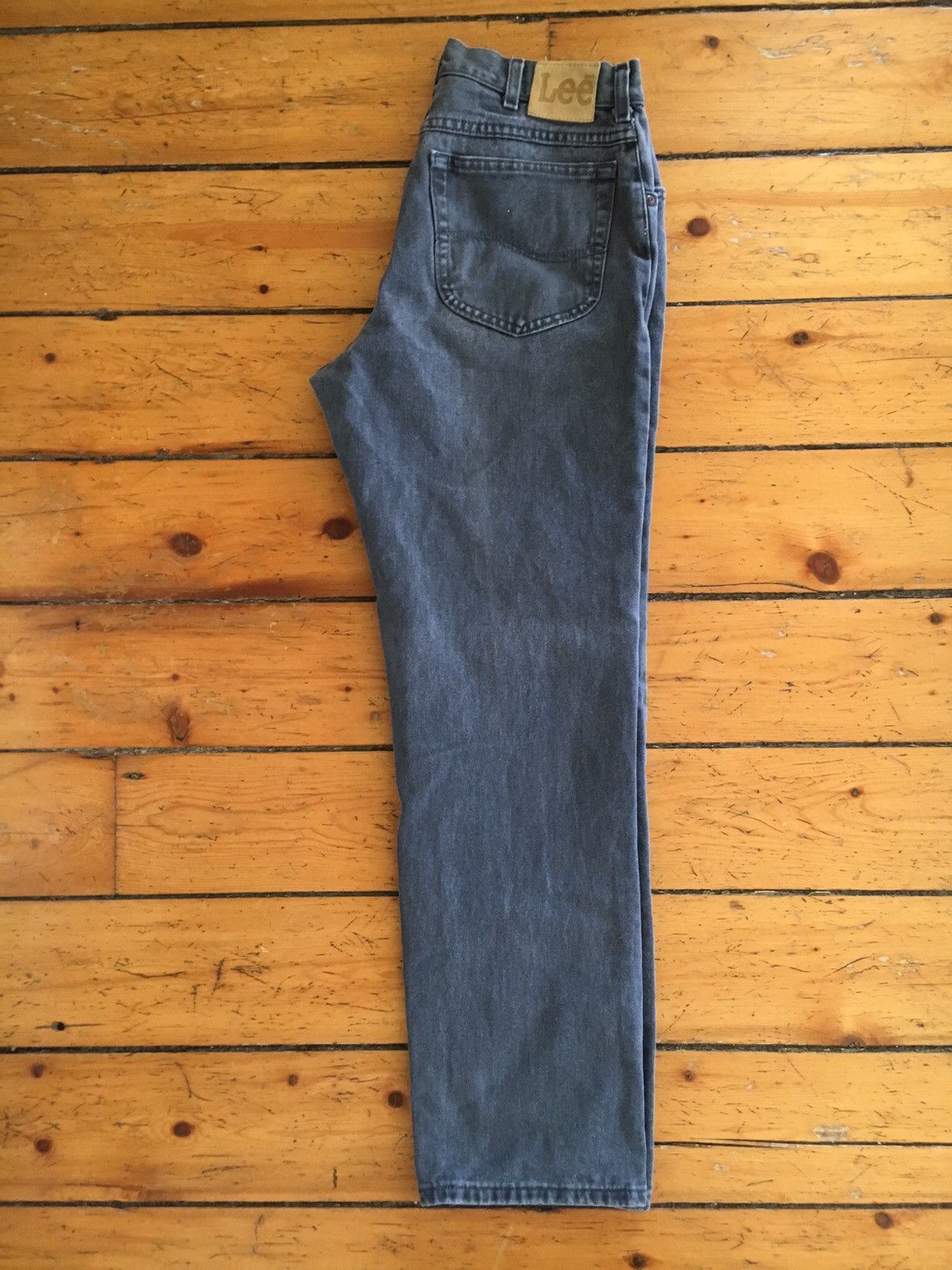 Lee × Levi's × Vintage Vtg 90s 🔥 Grey Stone Washed Made In USA 34x32 Size US 32 / EU 48 - 1 Thumbnail