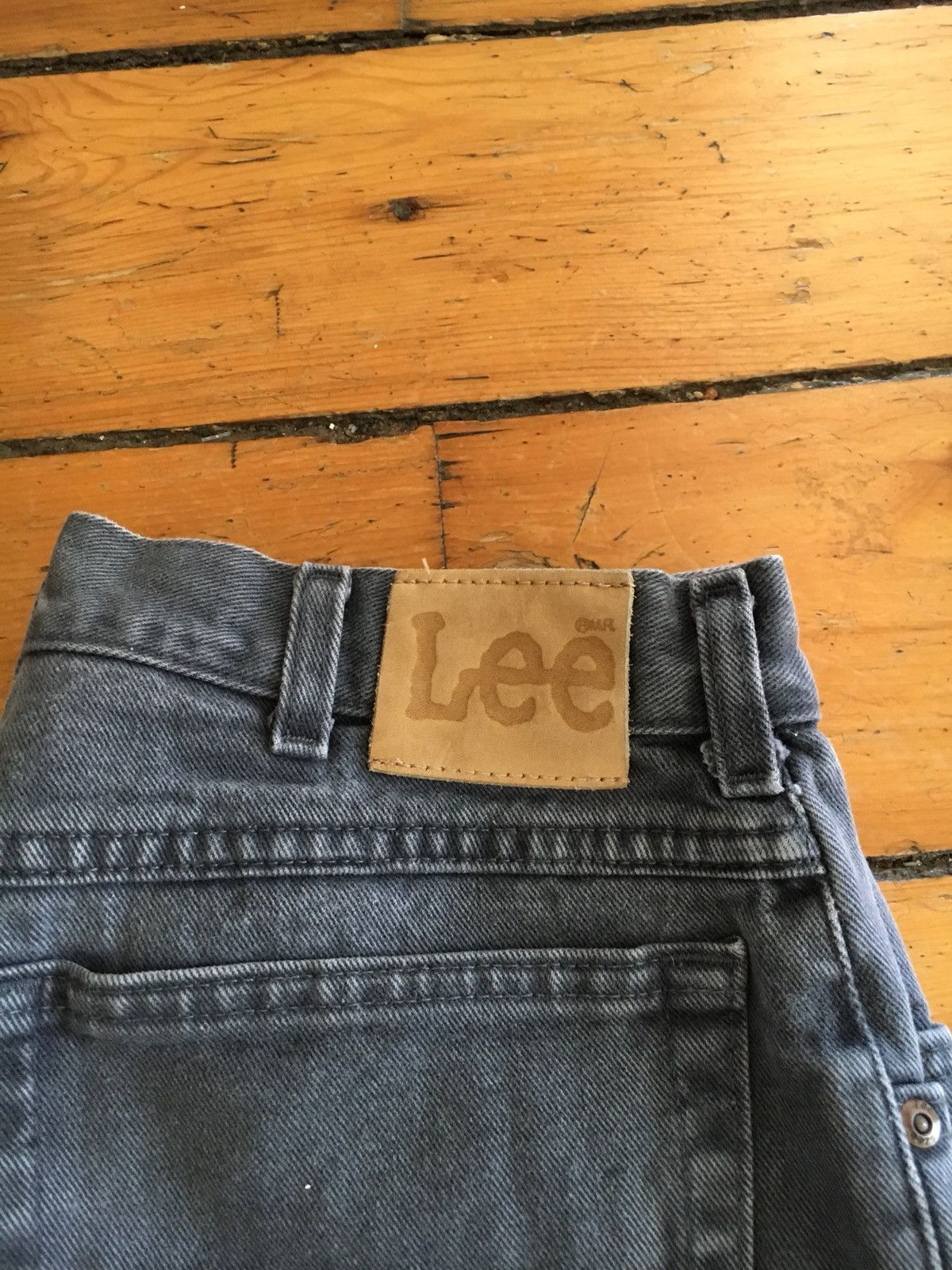 Lee × Levi's × Vintage Vtg 90s 🔥 Grey Stone Washed Made In USA 34x32 Size US 32 / EU 48 - 4 Thumbnail