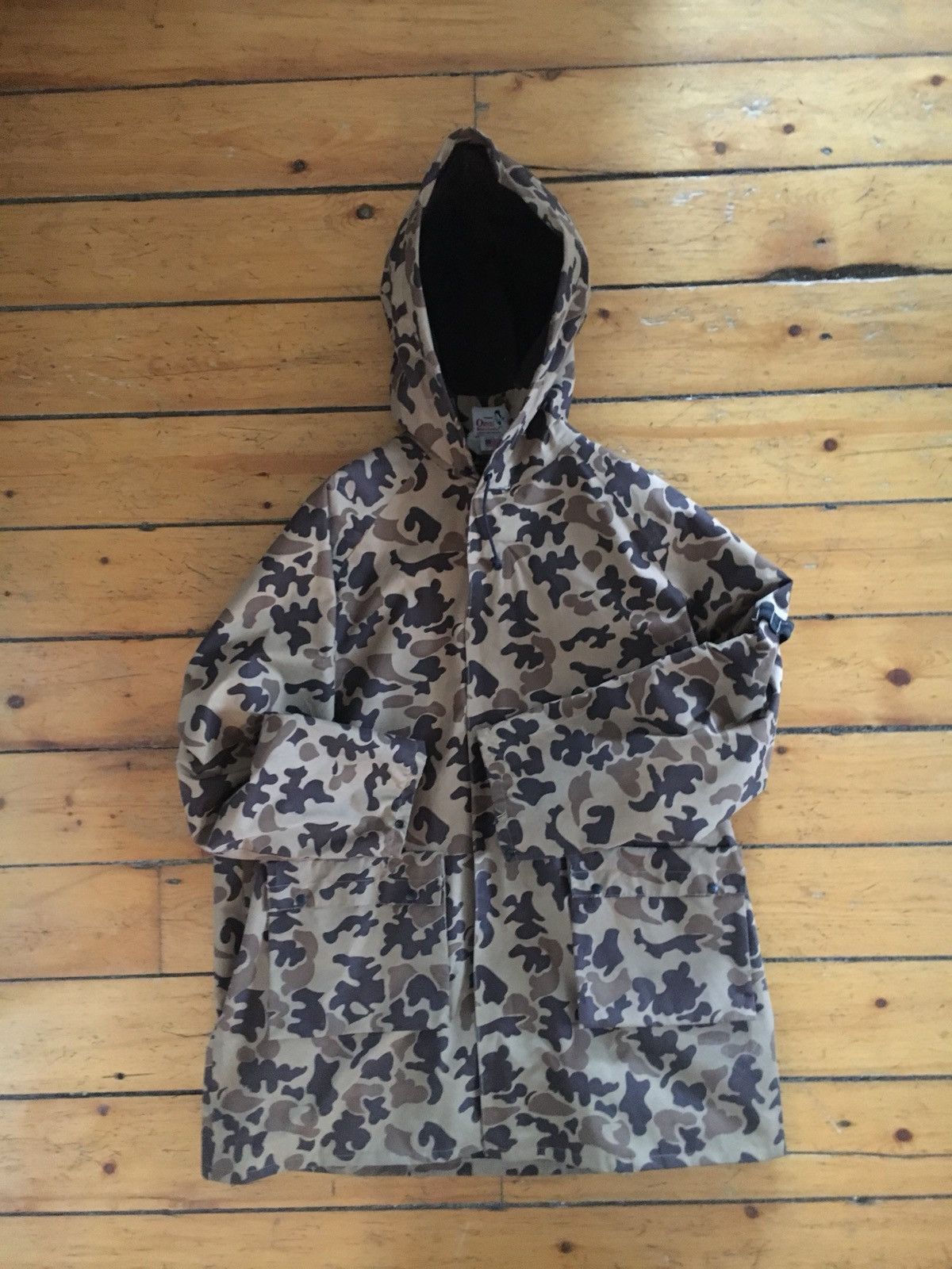 Orvis × Vintage Vtg 🔥Duck Bape Camo Hunting Fully Lined Rain Jacket Size US L / EU 52-54 / 3 - 4 Thumbnail