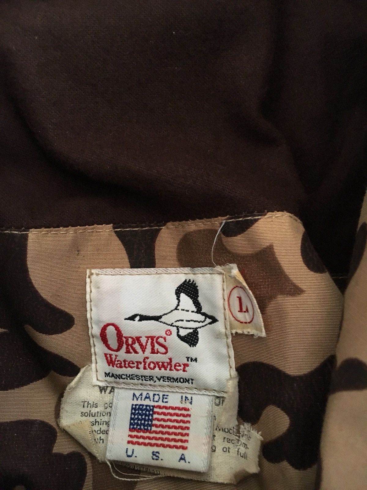 Orvis × Vintage Vtg 🔥Duck Bape Camo Hunting Fully Lined Rain Jacket Size US L / EU 52-54 / 3 - 3 Thumbnail